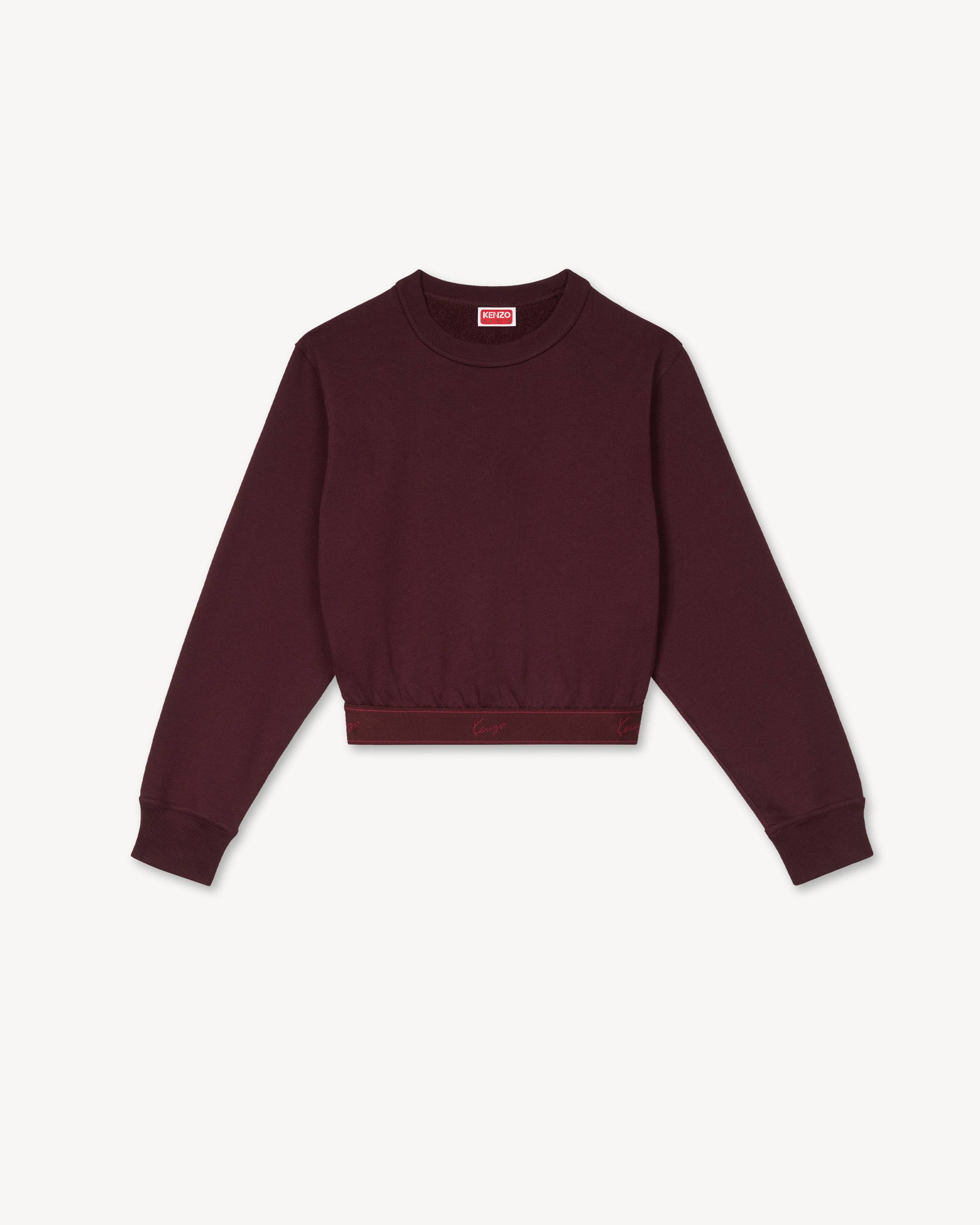 'KENZO Signature' elasticated cropped sweatshirt in cotton