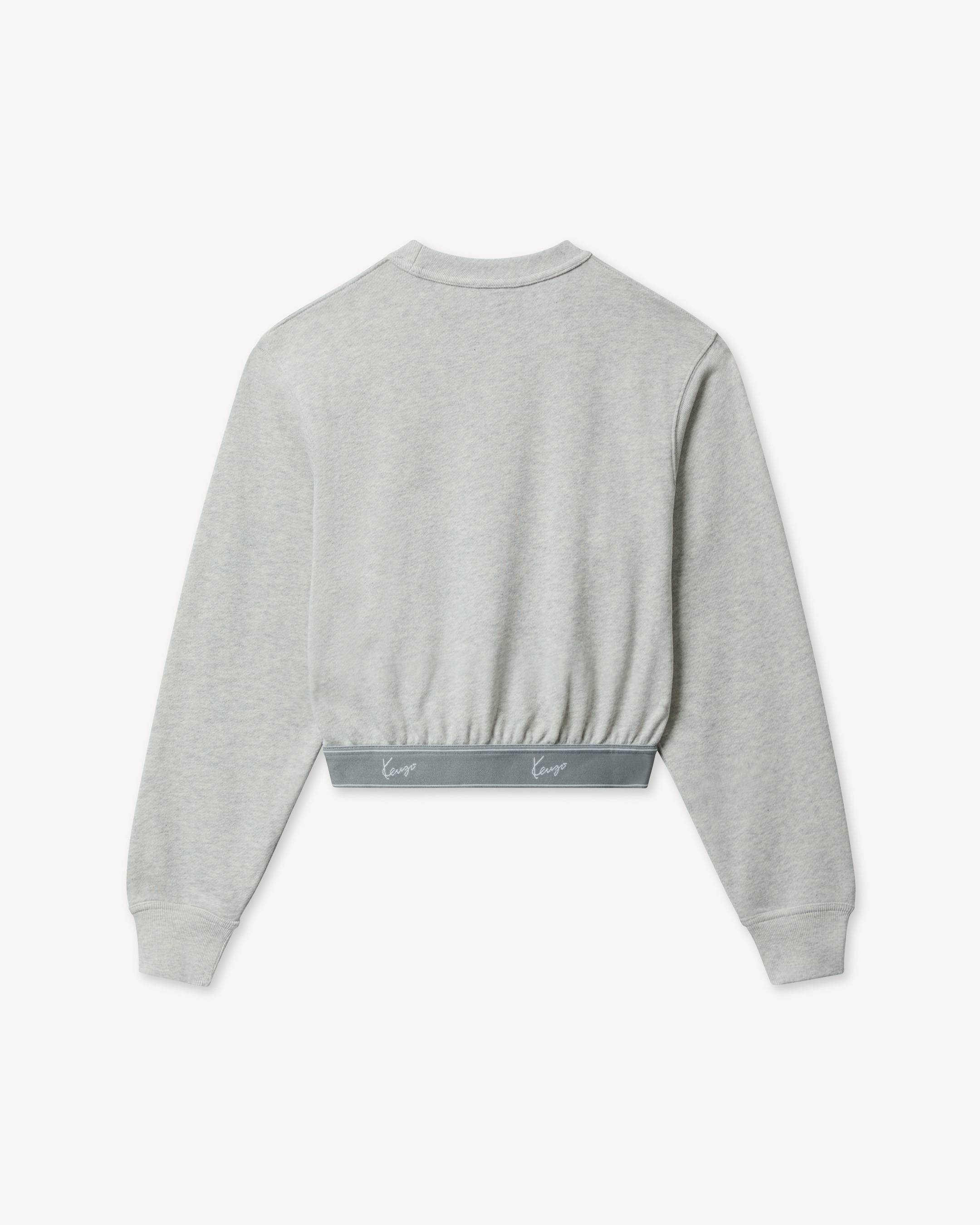 Sudadera cropped el&aacute;stica de algod&oacute;n 'KENZO Signature'