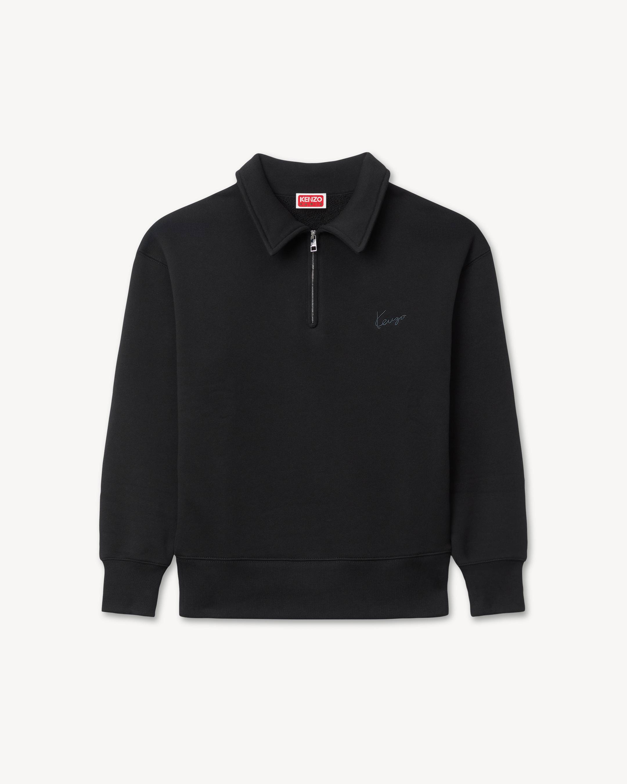 'KENZO Signature' half zip sweatshirt in cotton