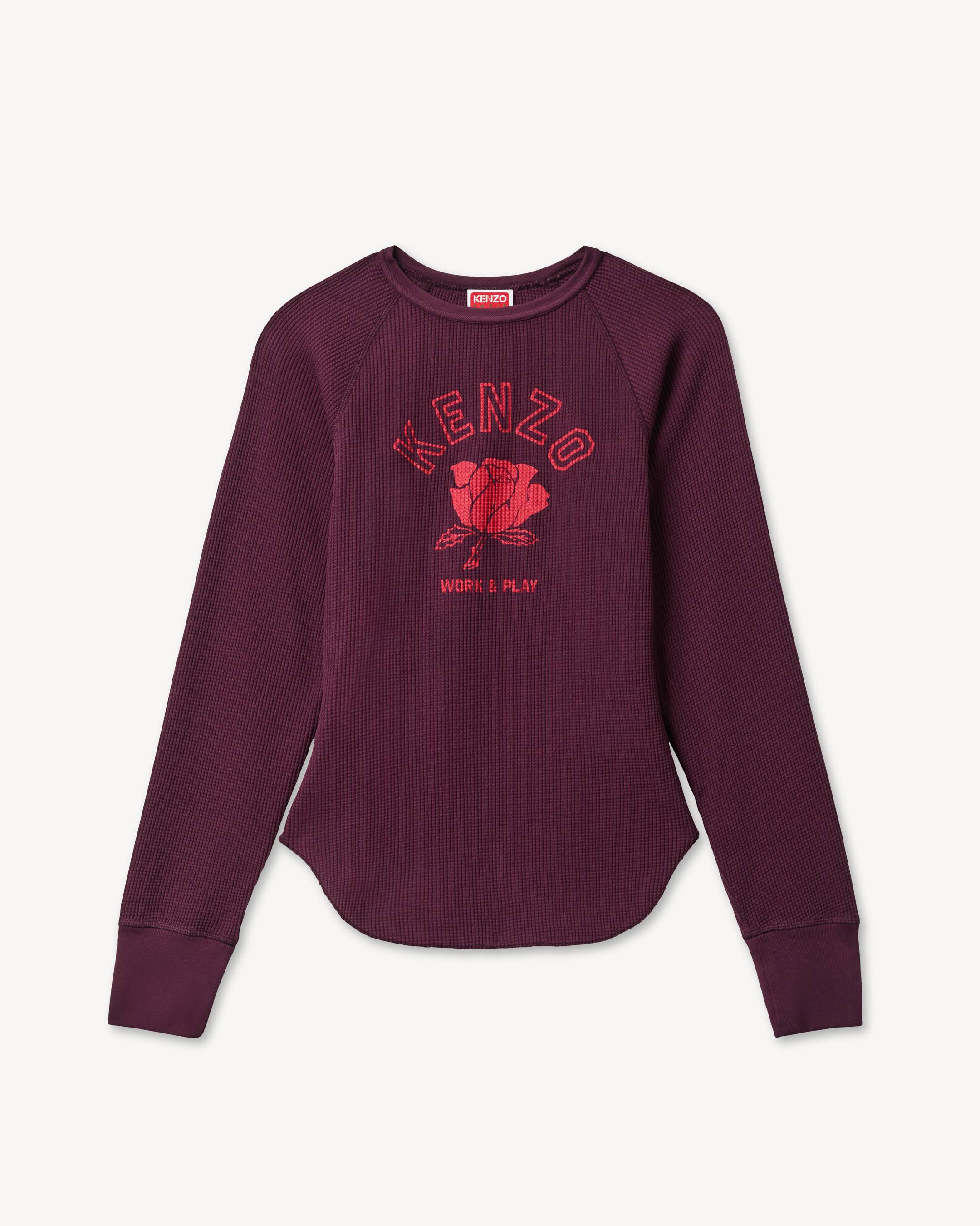 KENZO Work And Play' waffle long sleeves T-shirt in cotton
