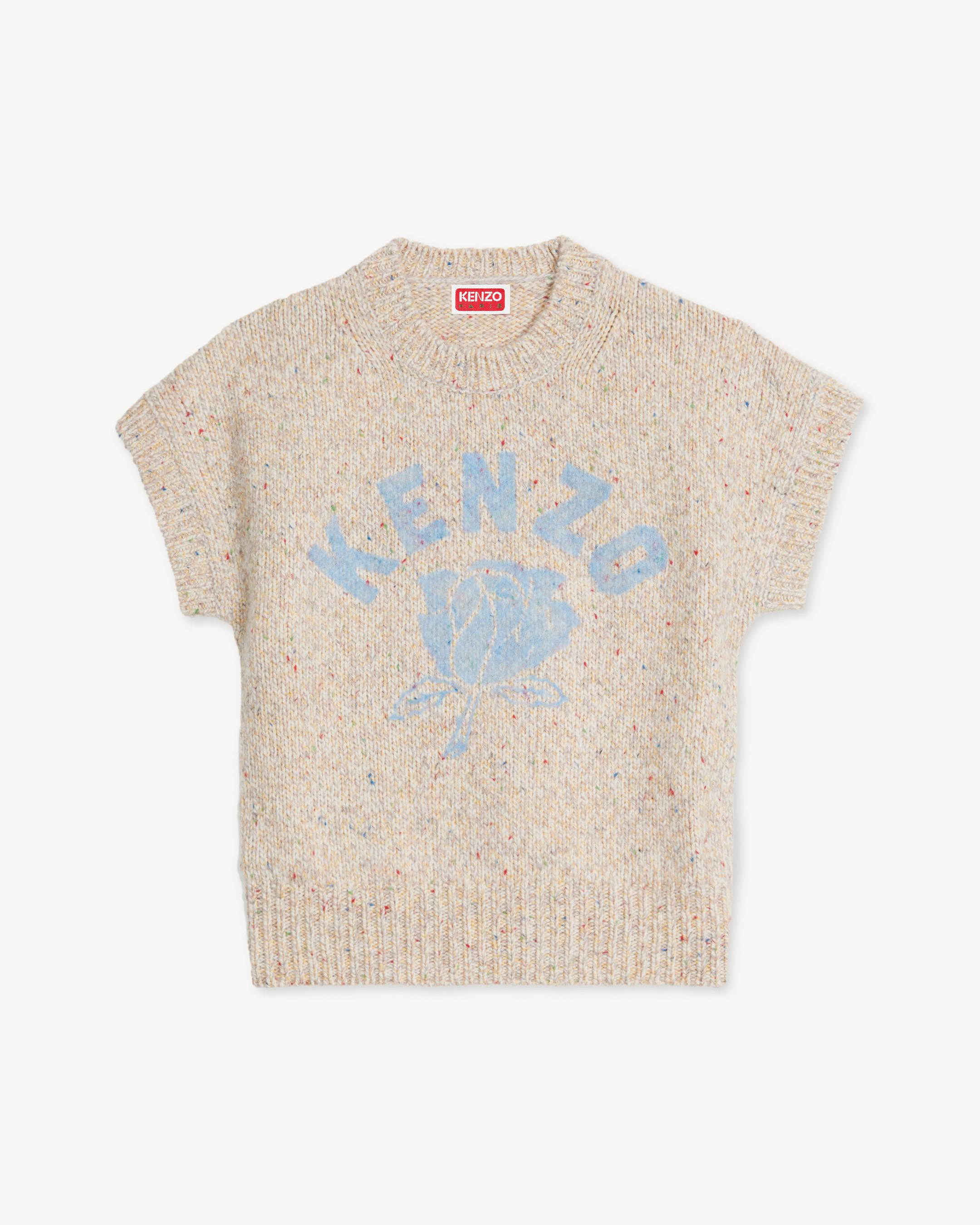 'KENZO Work And Play' short sleeve top in mixed wool