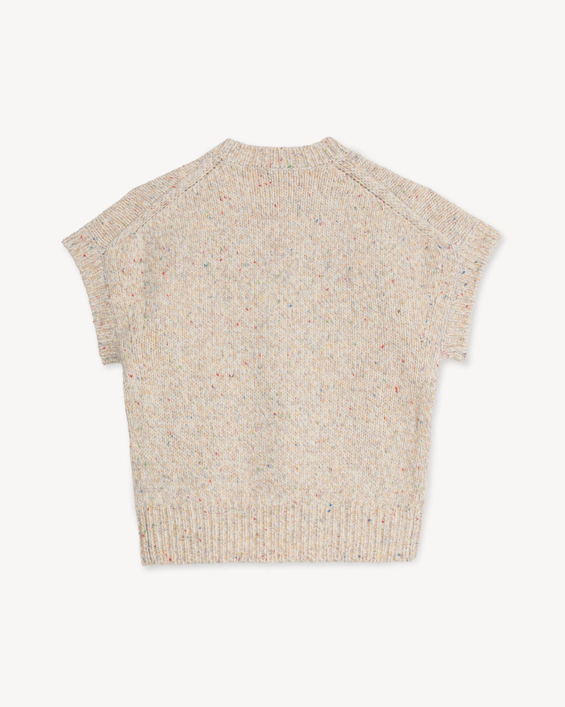 'KENZO Work And Play' short sleeve top in mixed wool