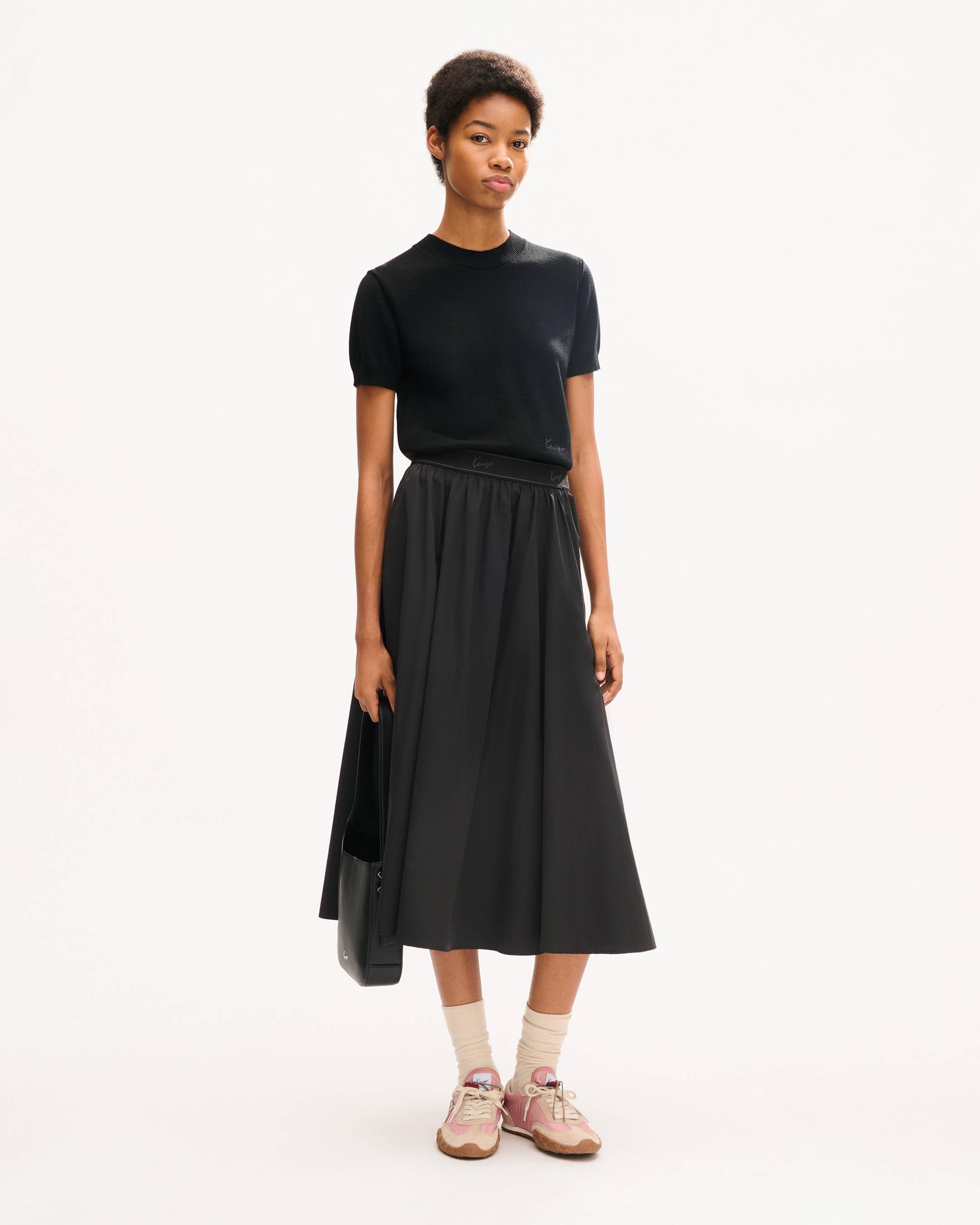 'KENZO Signature' メリノウール 半袖 ニットトップス