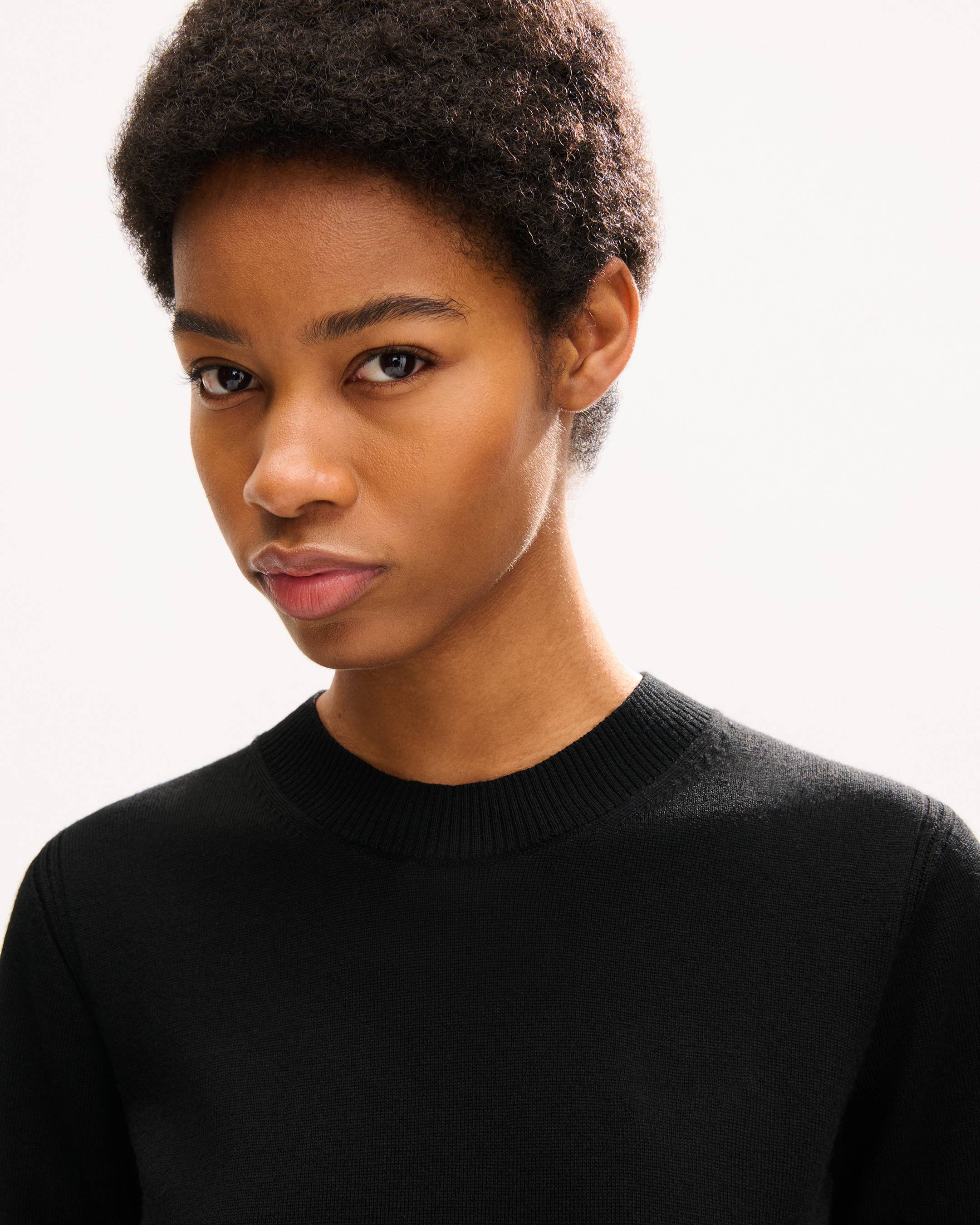 'KENZO Signature' メリノウール 半袖 ニットトップス