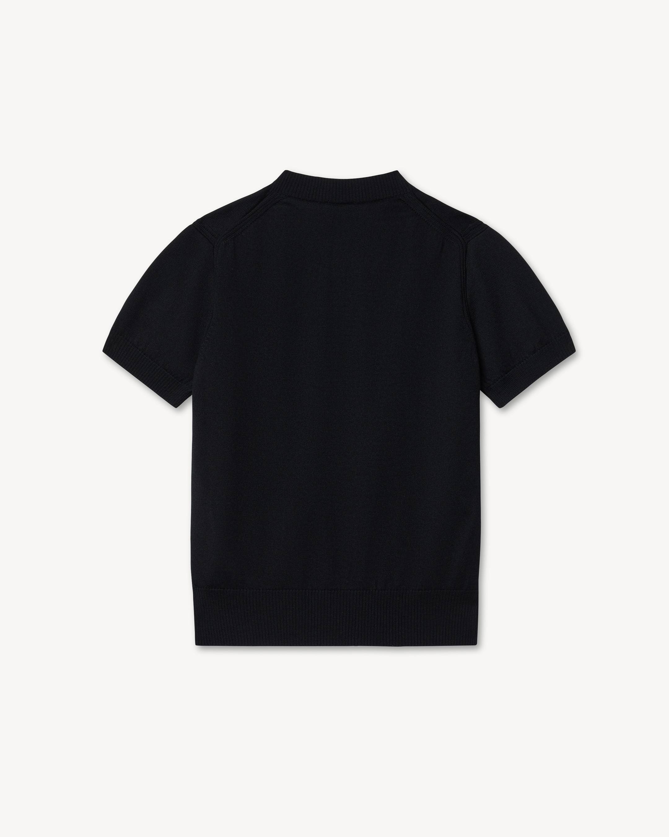 'KENZO Signature' メリノウール 半袖 ニットトップス