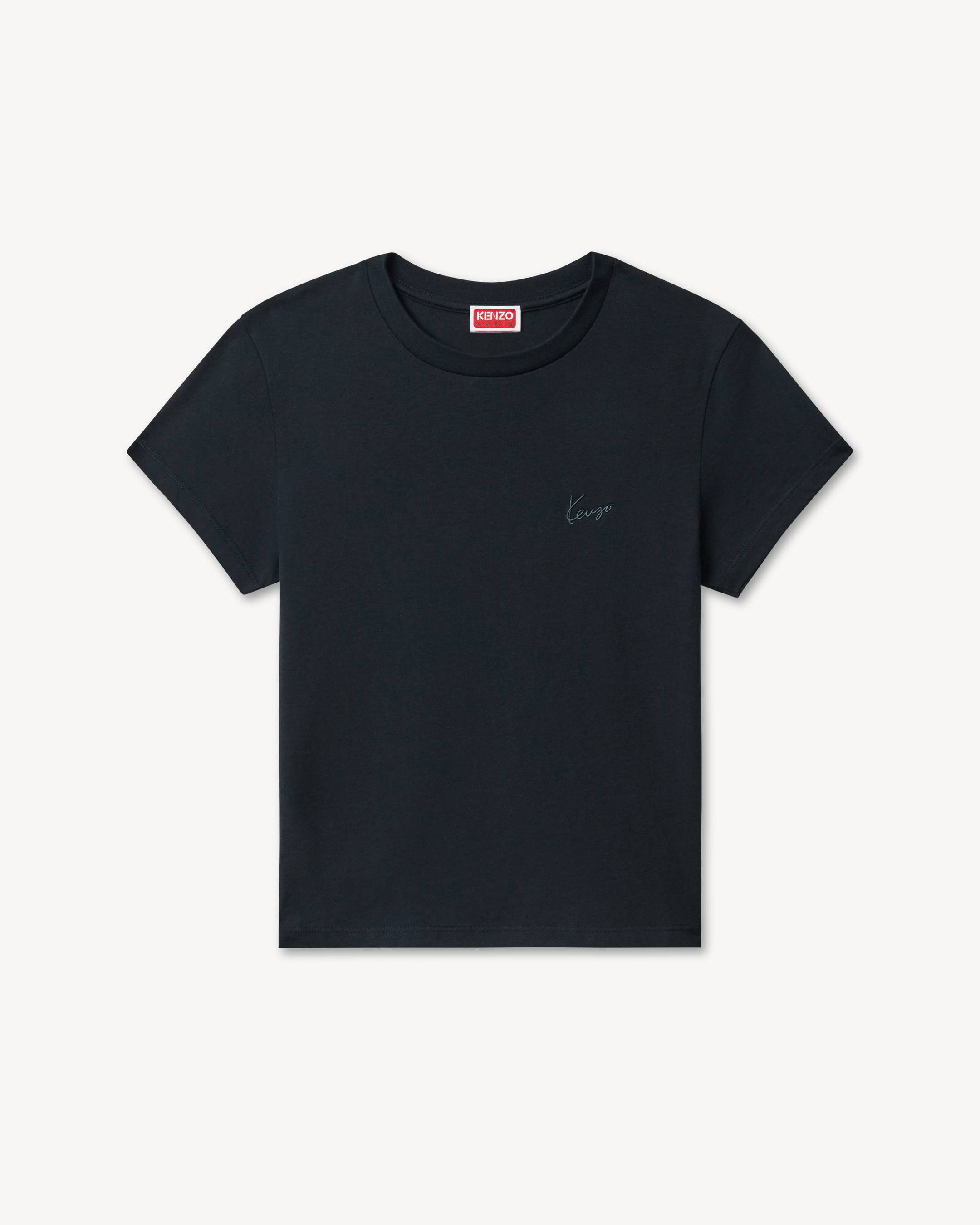 Besticktes T-Shirt &bdquo;KENZO Signature" aus Baumwolle