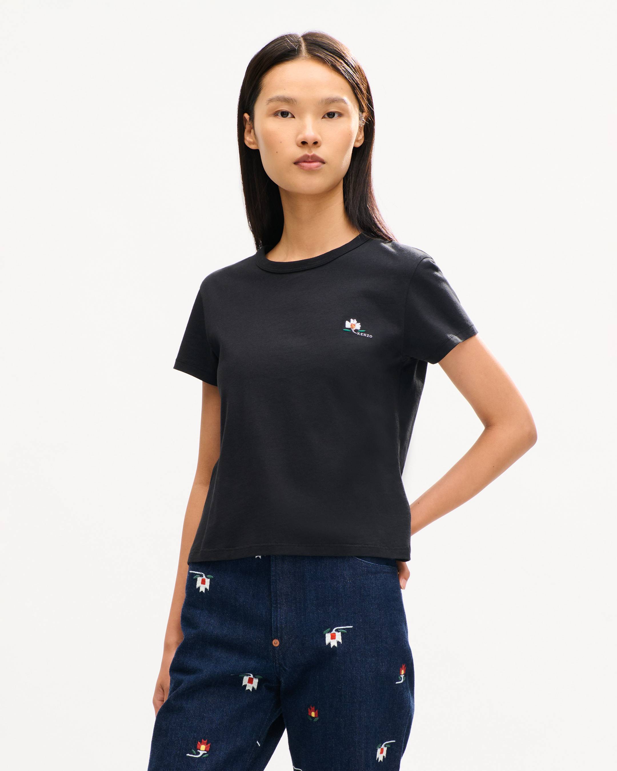 'KENZO Ikat Flower' embroidered T-shirt in cotton