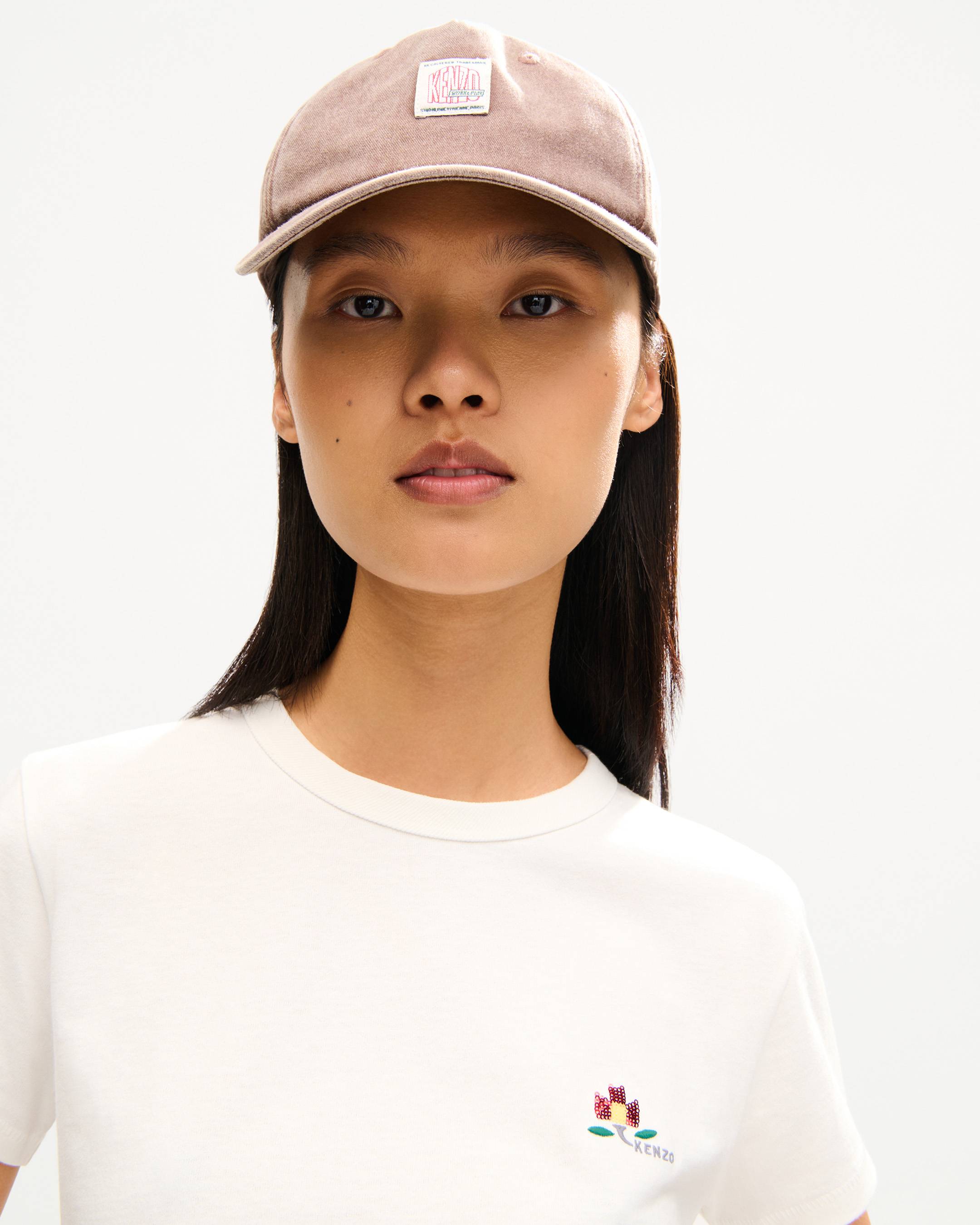 'KENZO Ikat Flower' embroidered T-shirt in cotton
