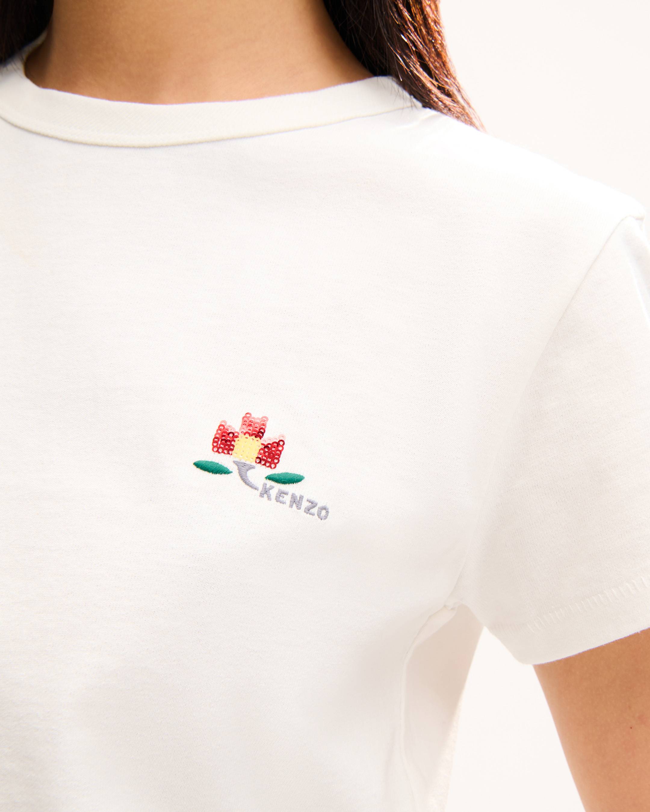 'KENZO Ikat Flower' embroidered T-shirt in cotton