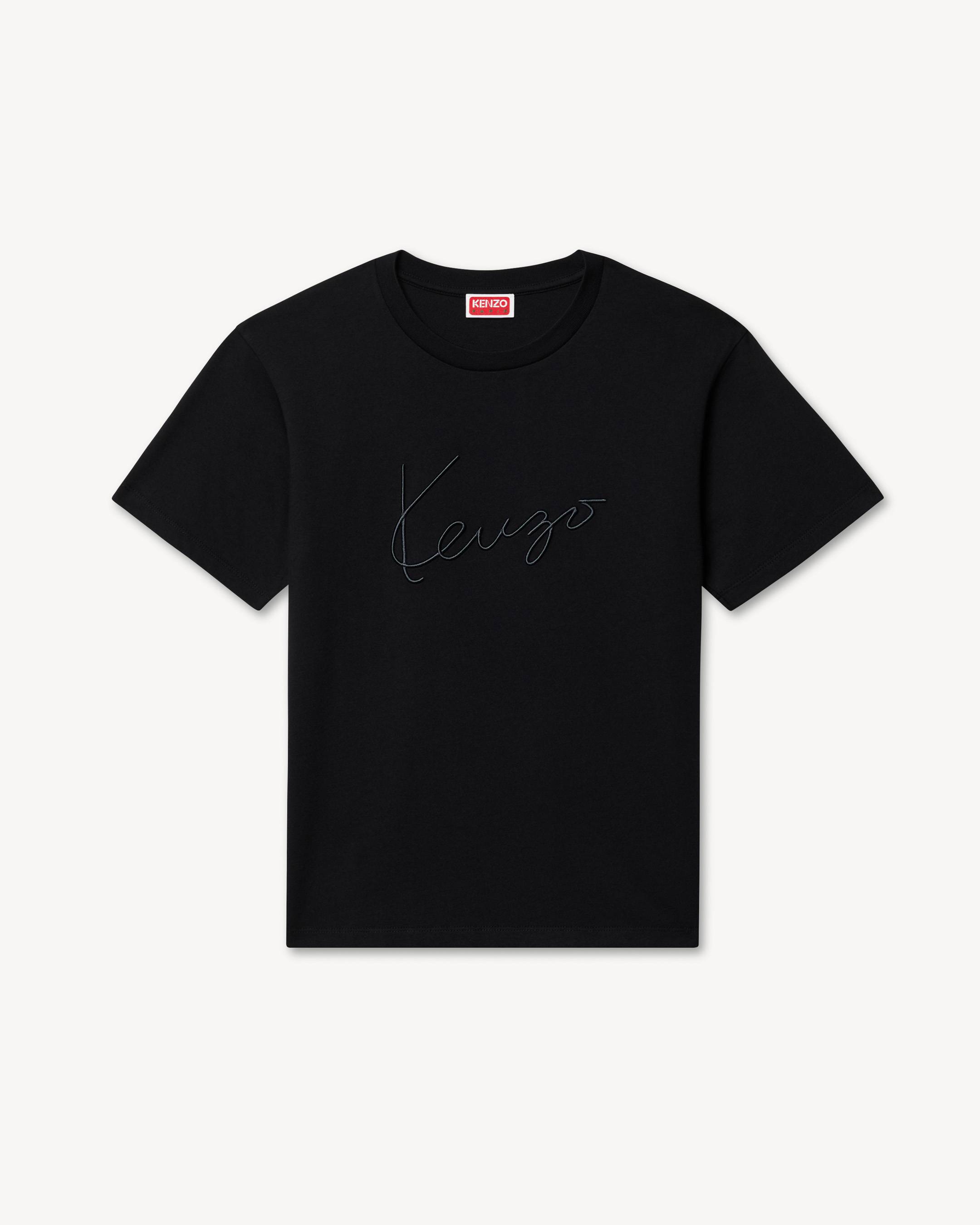 'KENZO Signature' embroidered T-shirt in cotton