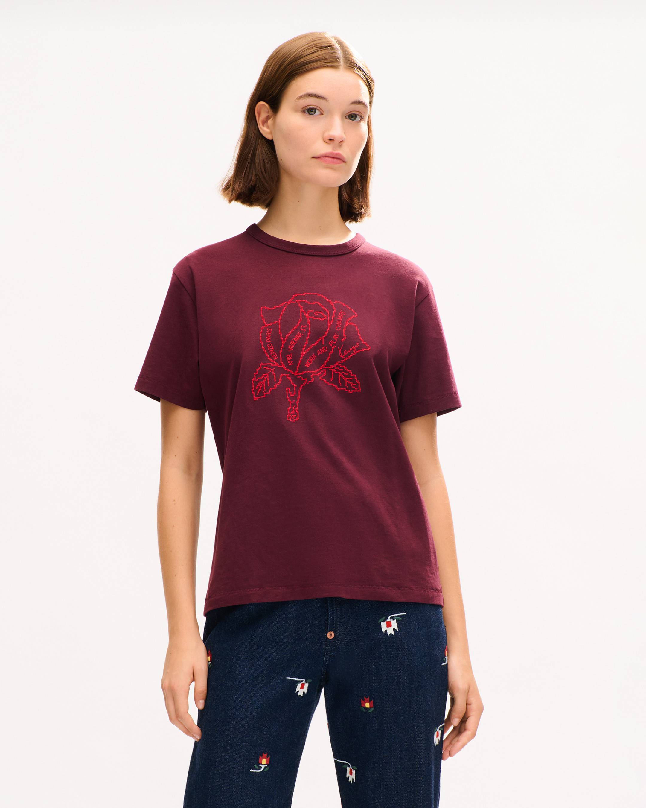 'KENZO Work And Play' embroidered T-shirt in cotton