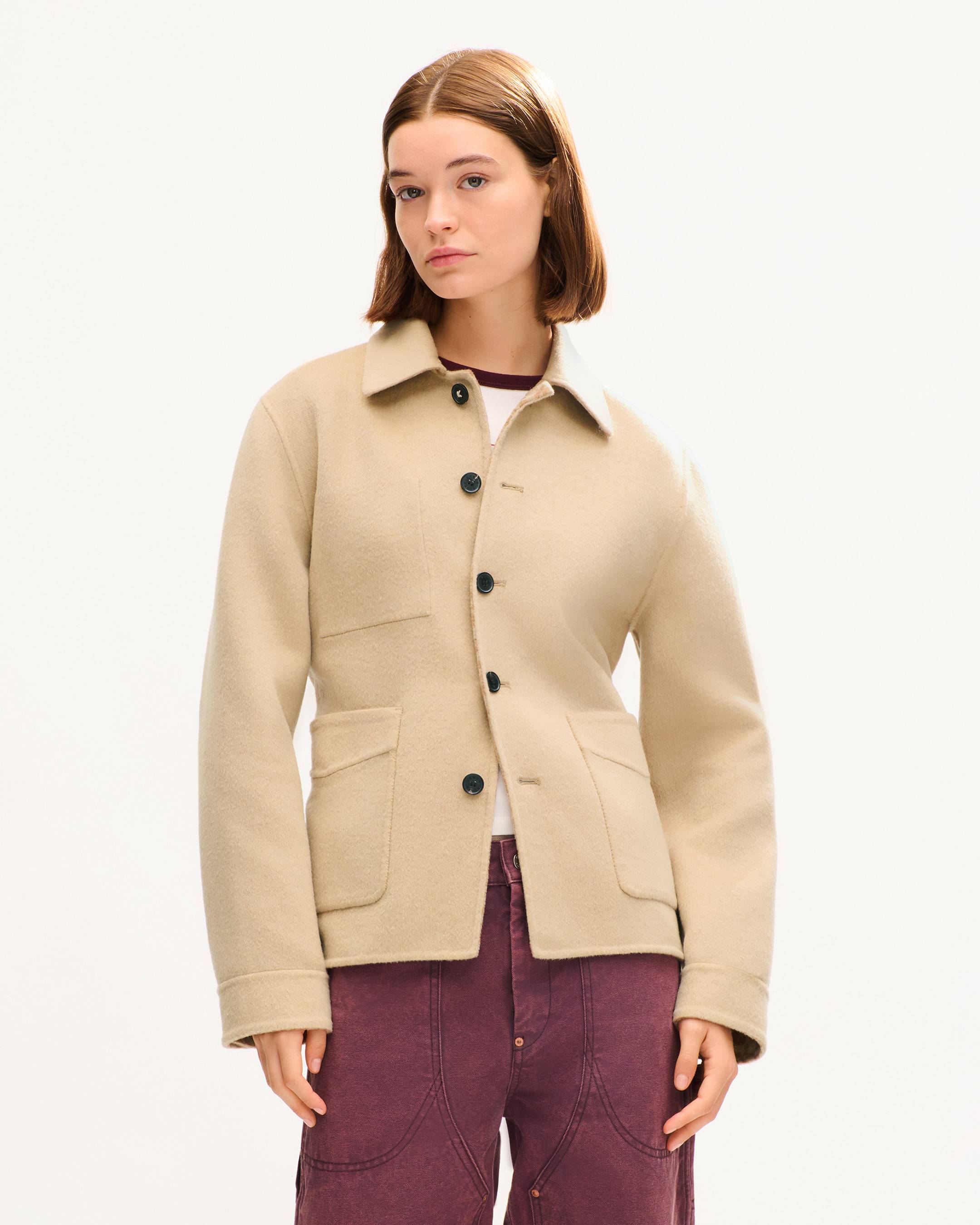 Veste workwear double face en laine