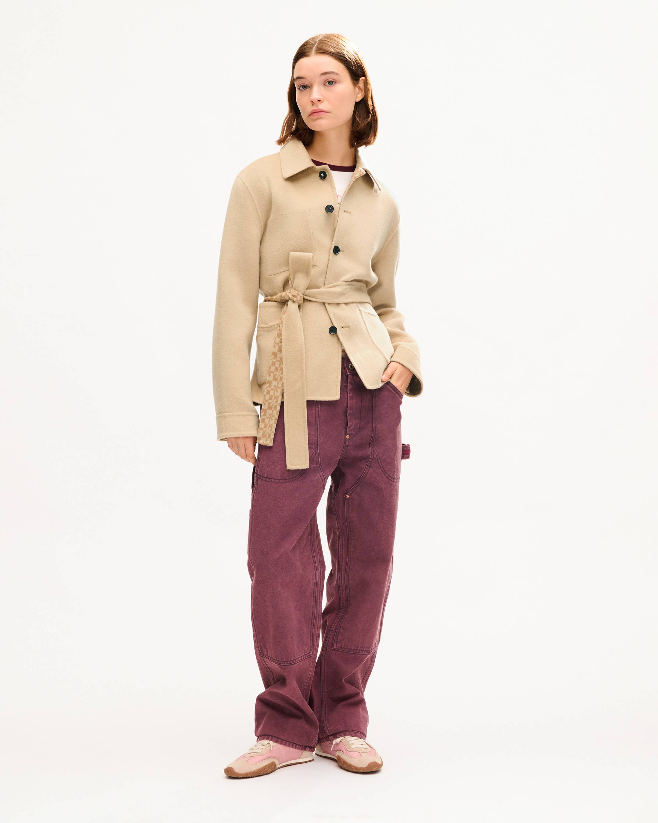 Veste workwear double face en laine