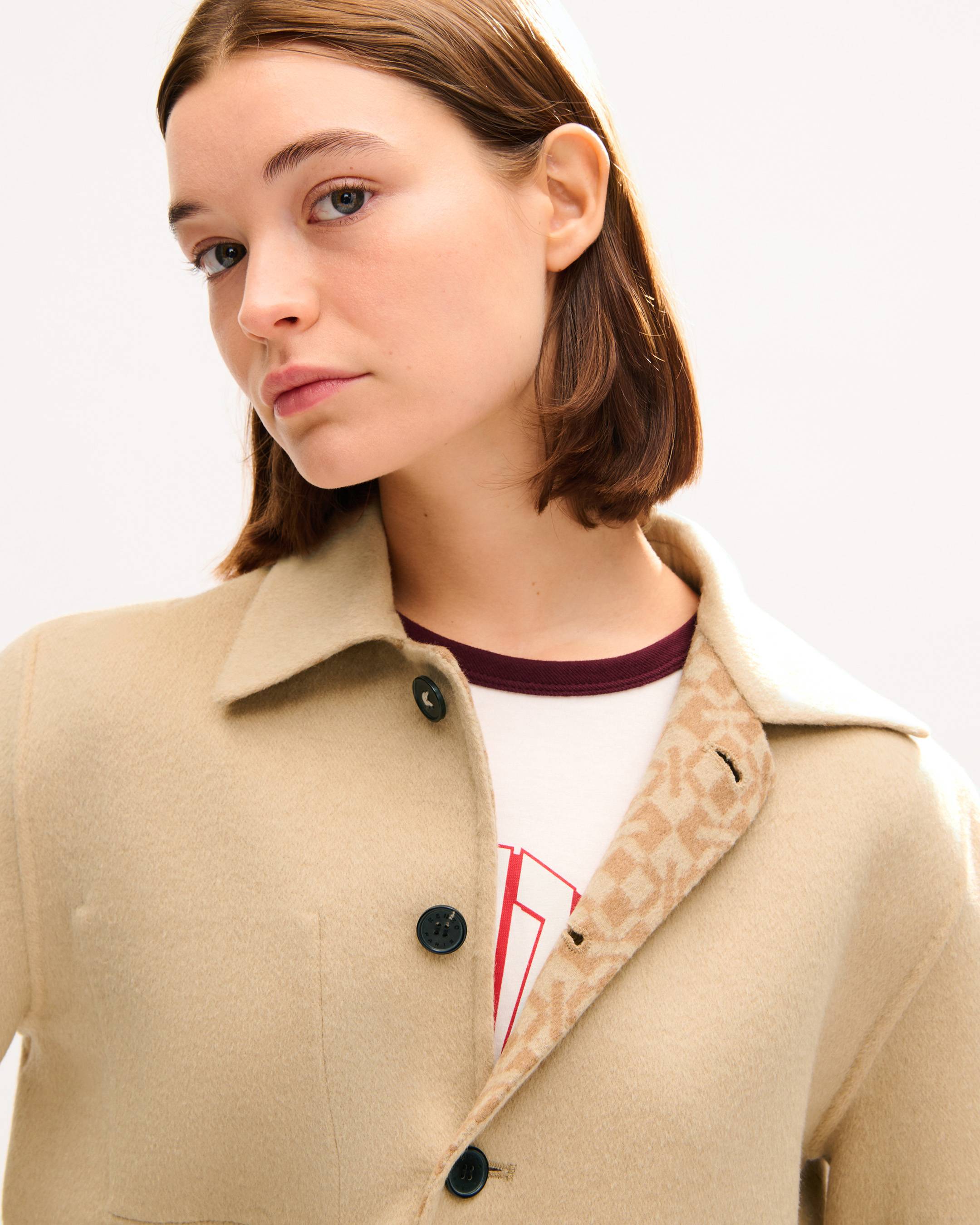 Veste workwear double face en laine