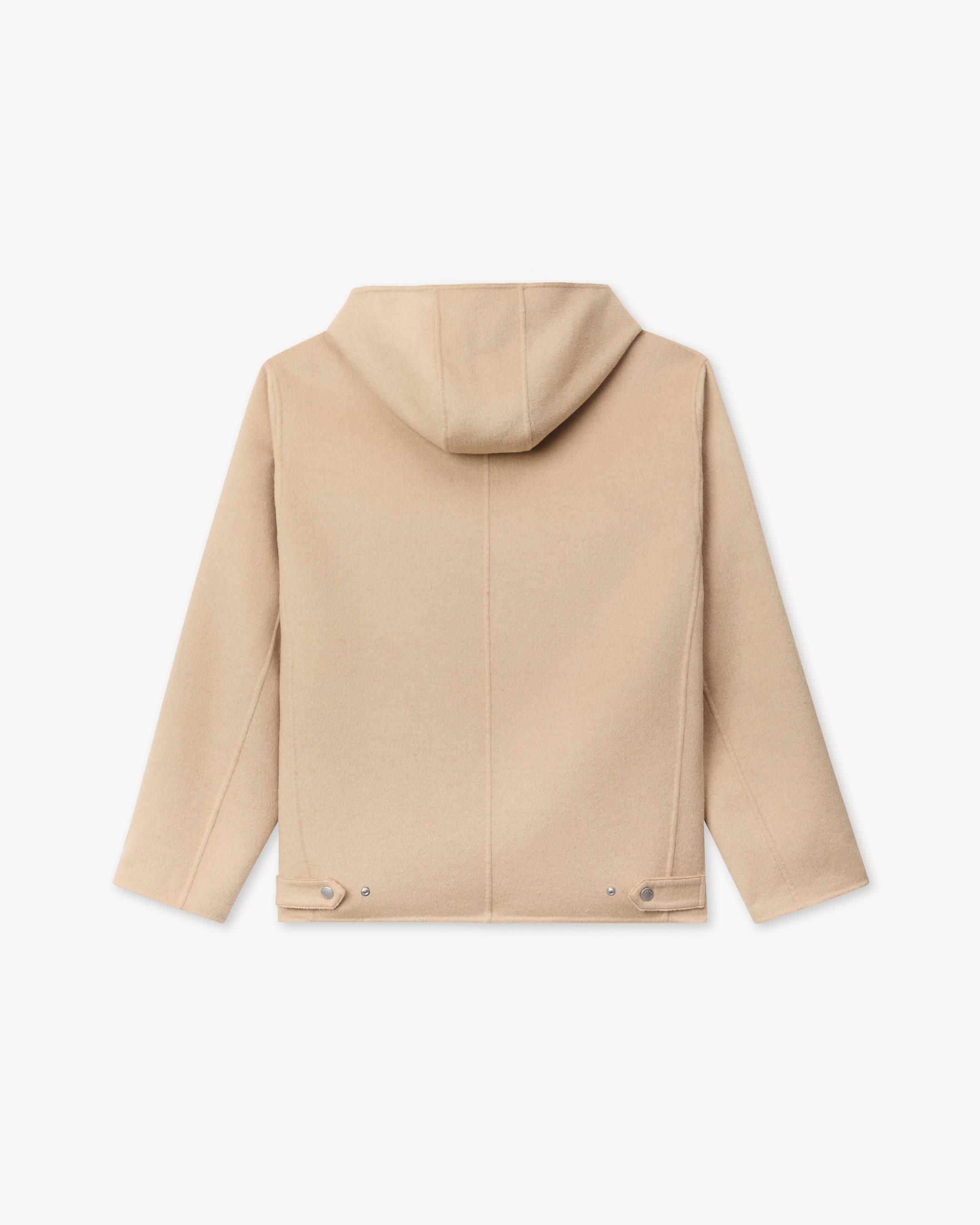 Blouson &agrave; capuche 'Kenzogram' en laine m&eacute;lang&eacute;e