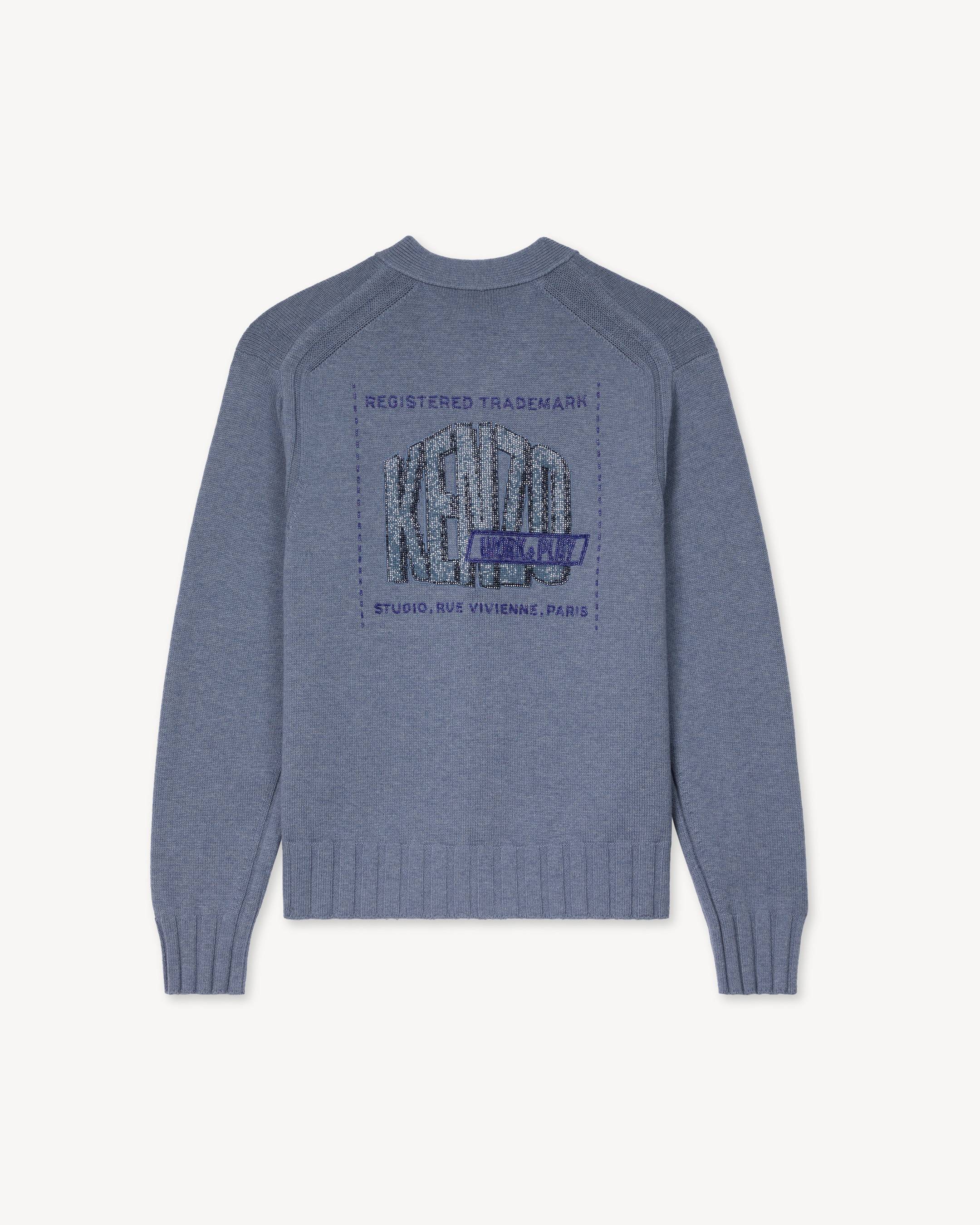 'KENZO Work And Play' cardigan in wool and cotton