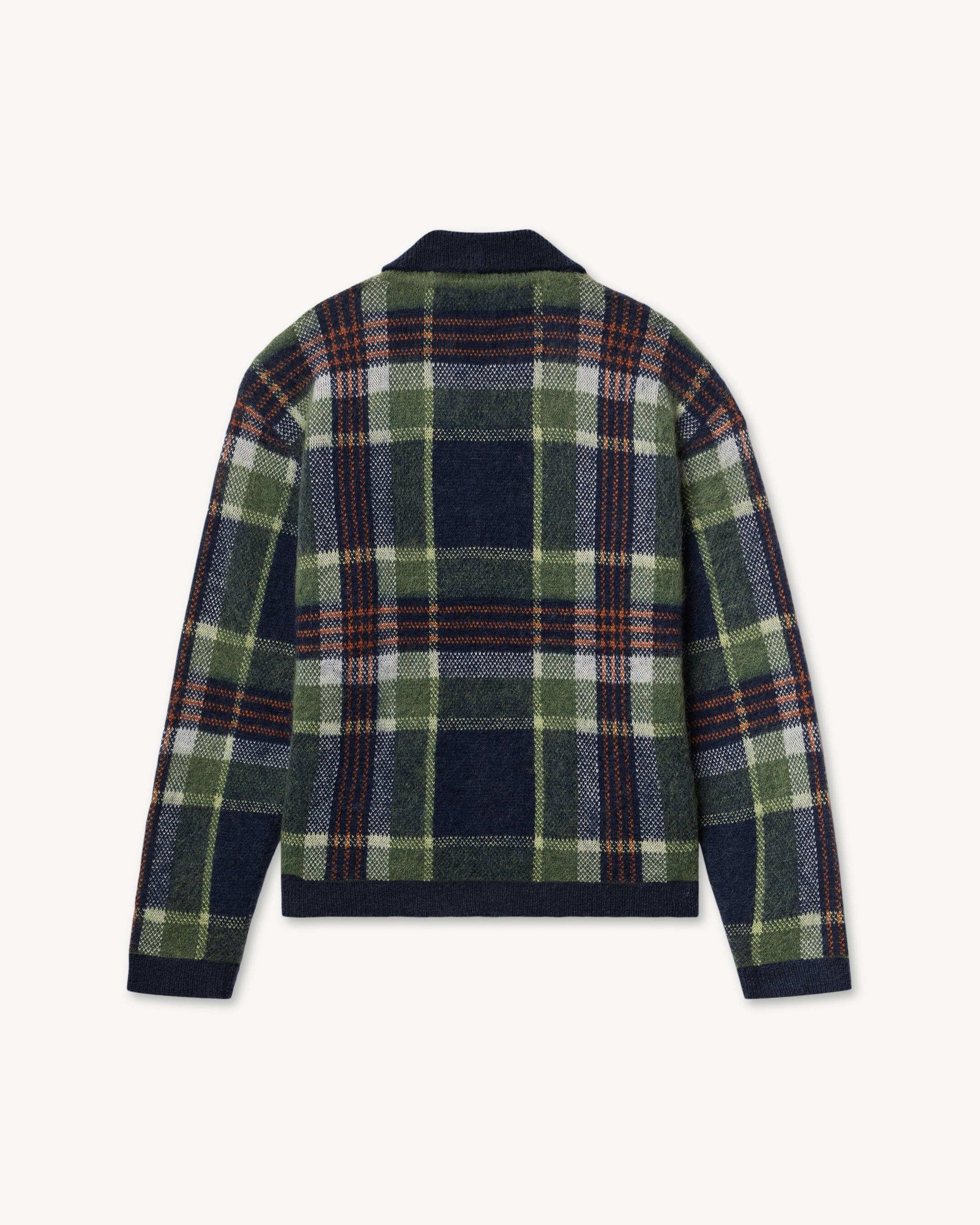 Cardigan 'KENZO Checks' en alpaga m&eacute;lang&eacute;