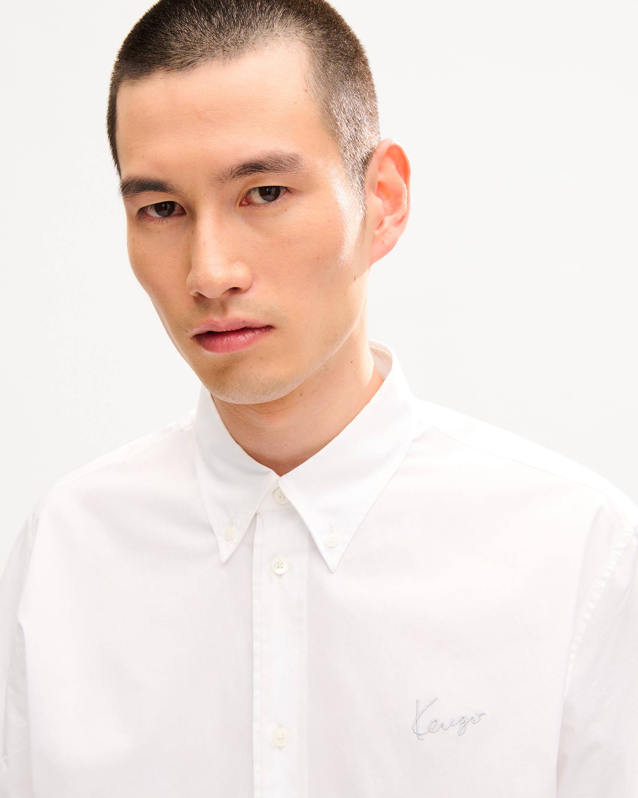 Camicia casual a maniche corte in cotone 'KENZO Signature'