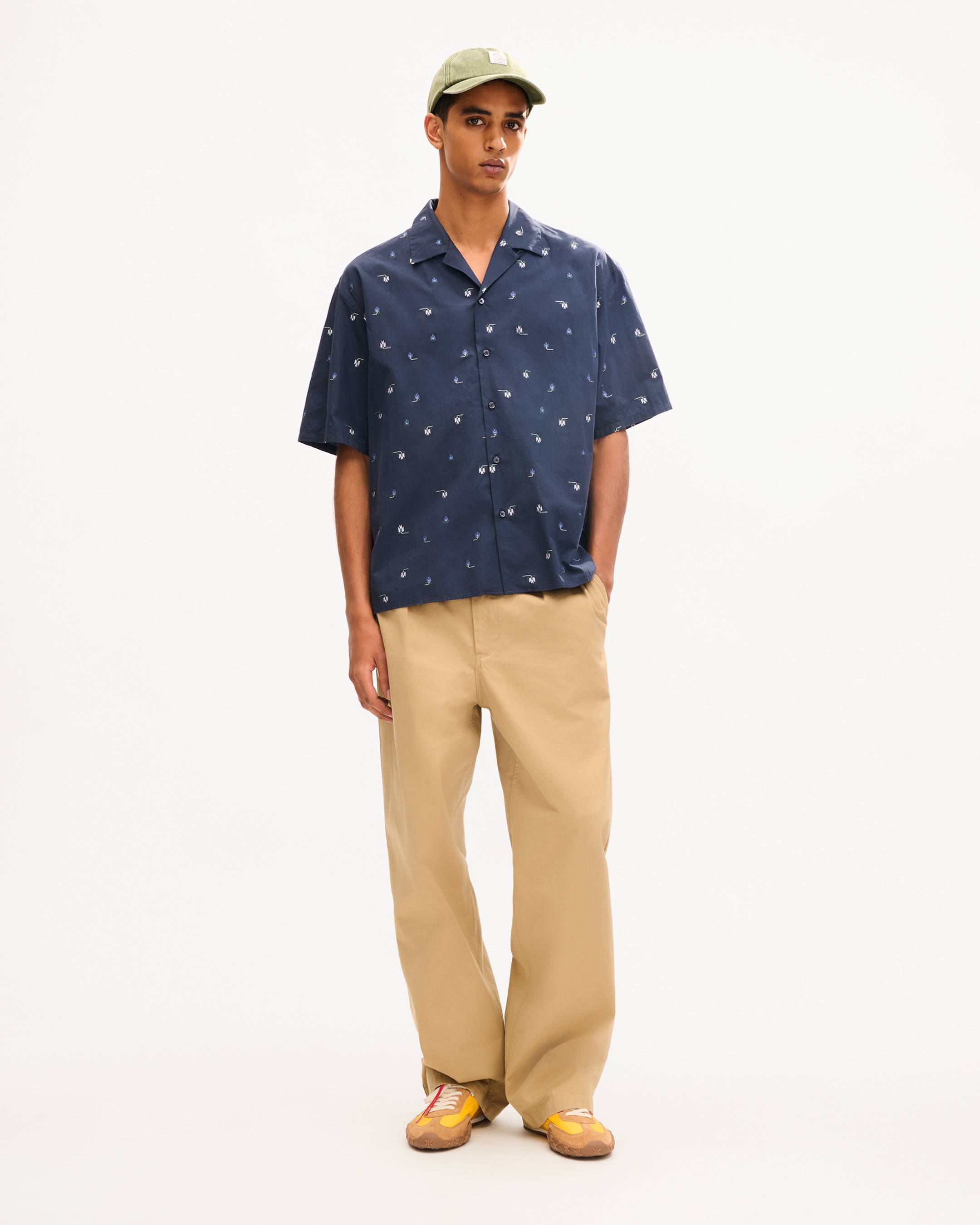 Camicia hawaiana a maniche corte in cotone 'KENZO Ikat Flower'