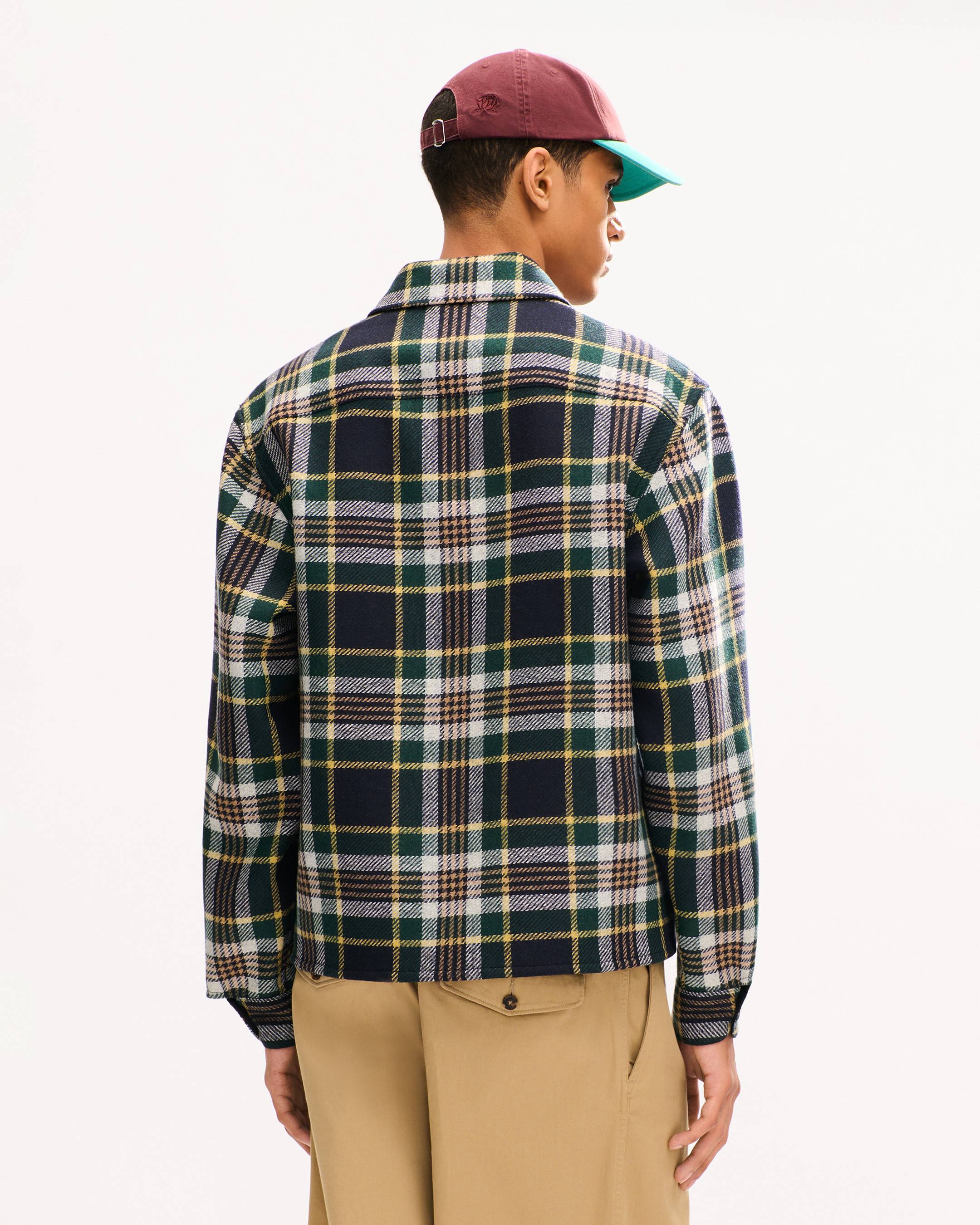 'KENZO Work And Play' genderless overshirt in mixed wool