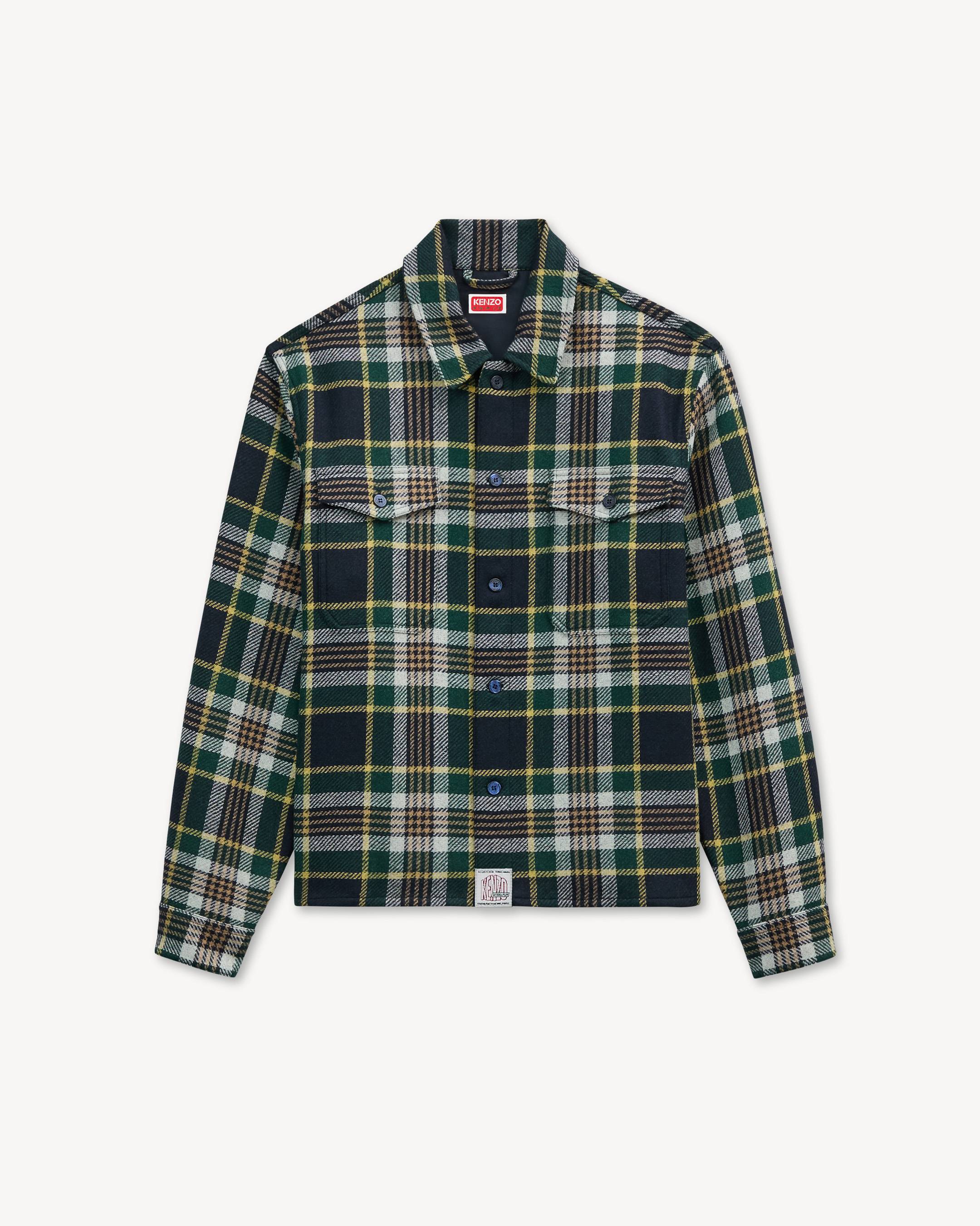 'KENZO Work And Play' genderless overshirt in mixed wool