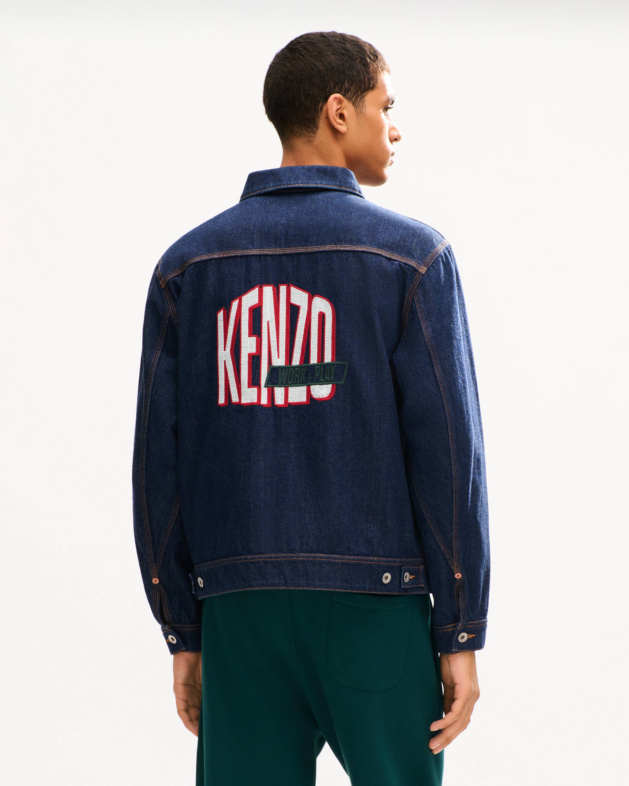 'KENZO Work And Play' utility jacket in japanese denim