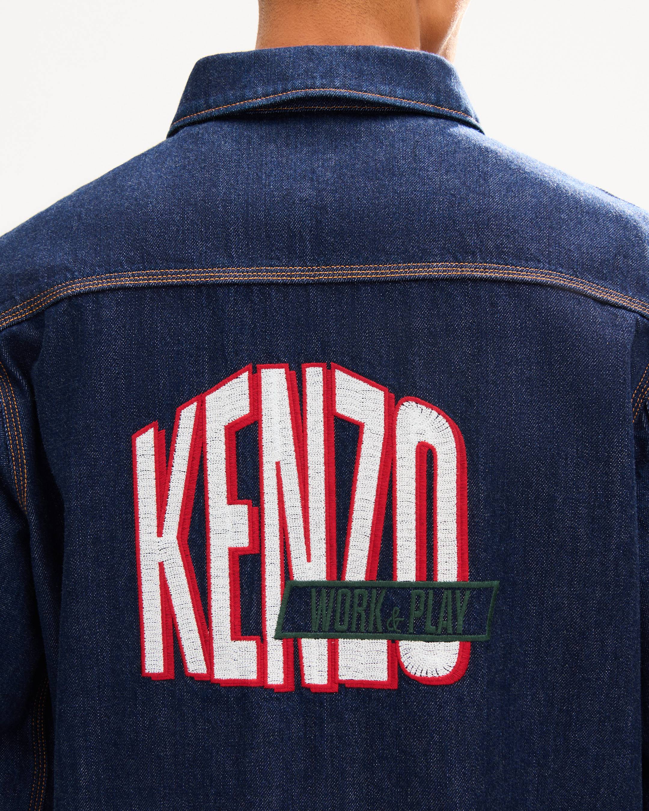 'KENZO Work And Play' utility jacket in japanese denim