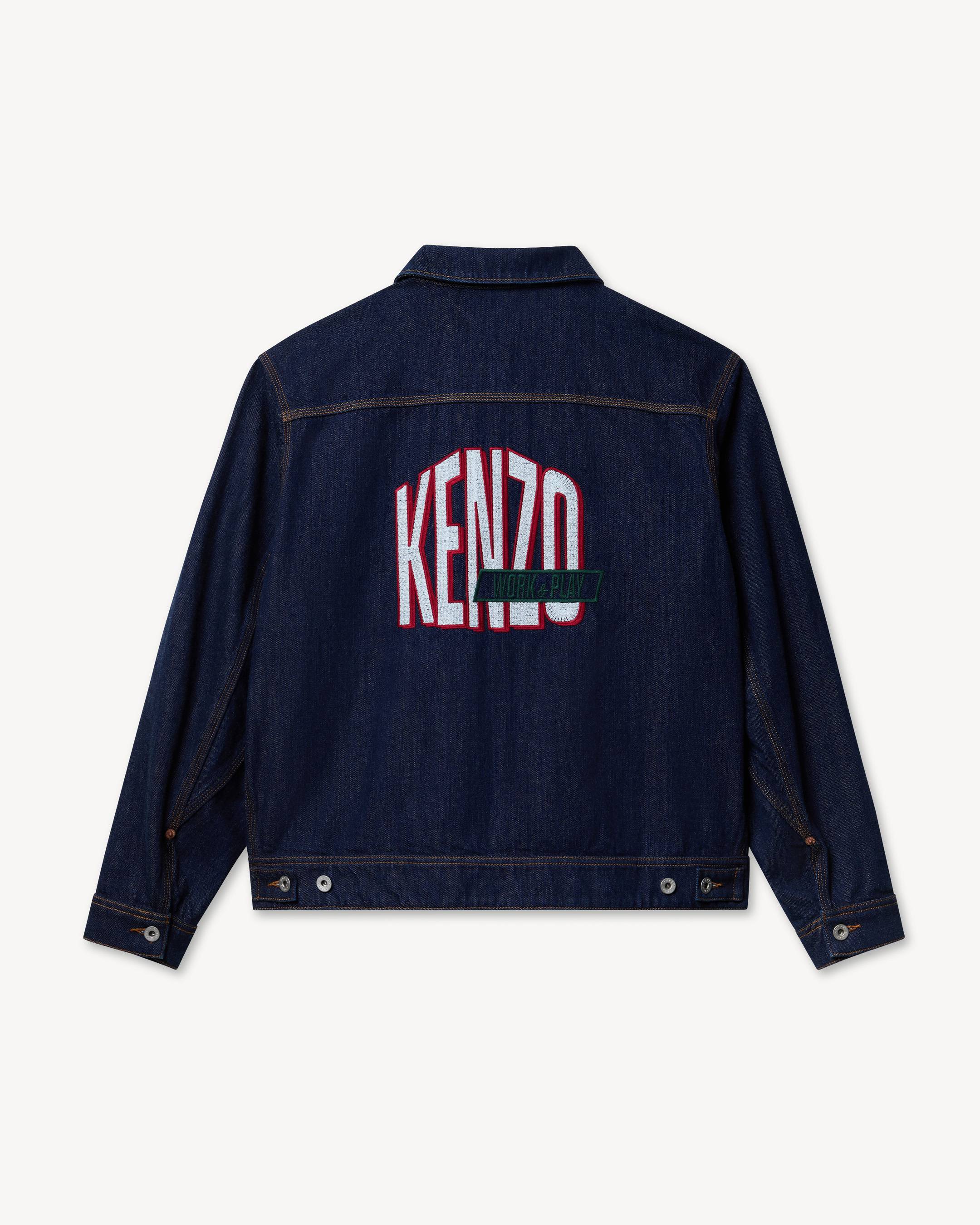 'KENZO Work And Play' utility jacket in japanese denim