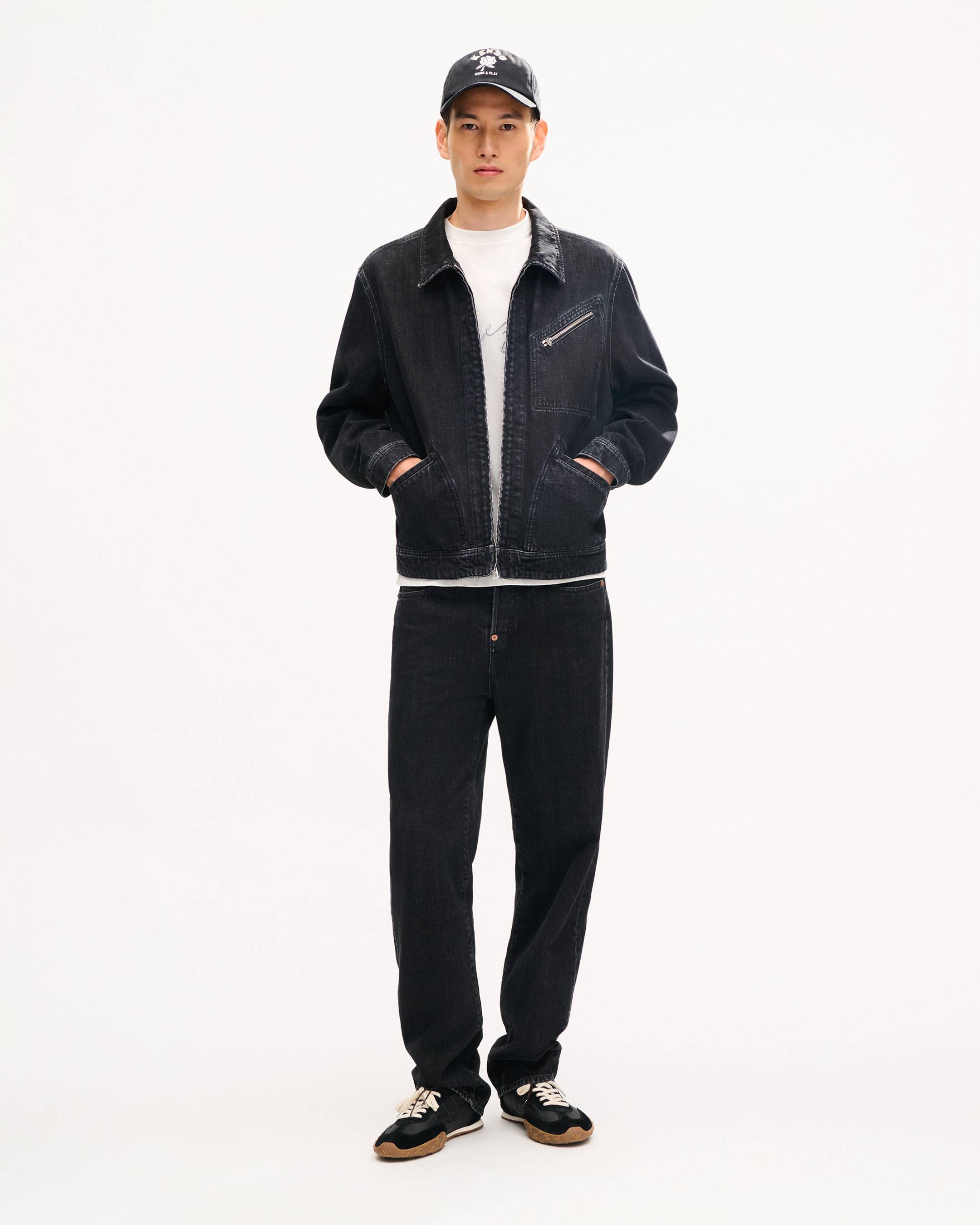 Veste utilitaire unisexe 'KENZO Signature' en denim japonais