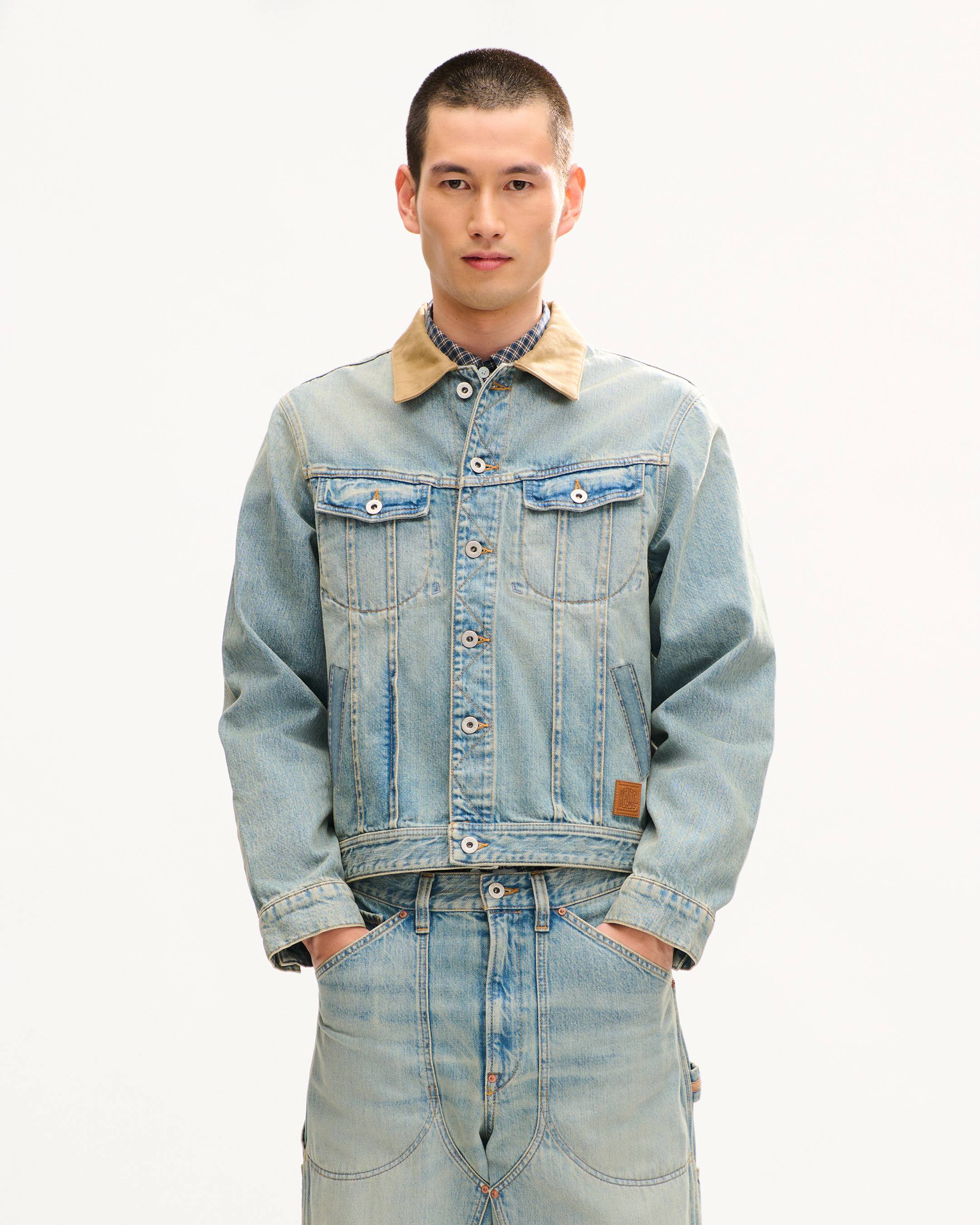 'KENZO Work And Play' trucker jacket in japanese denim