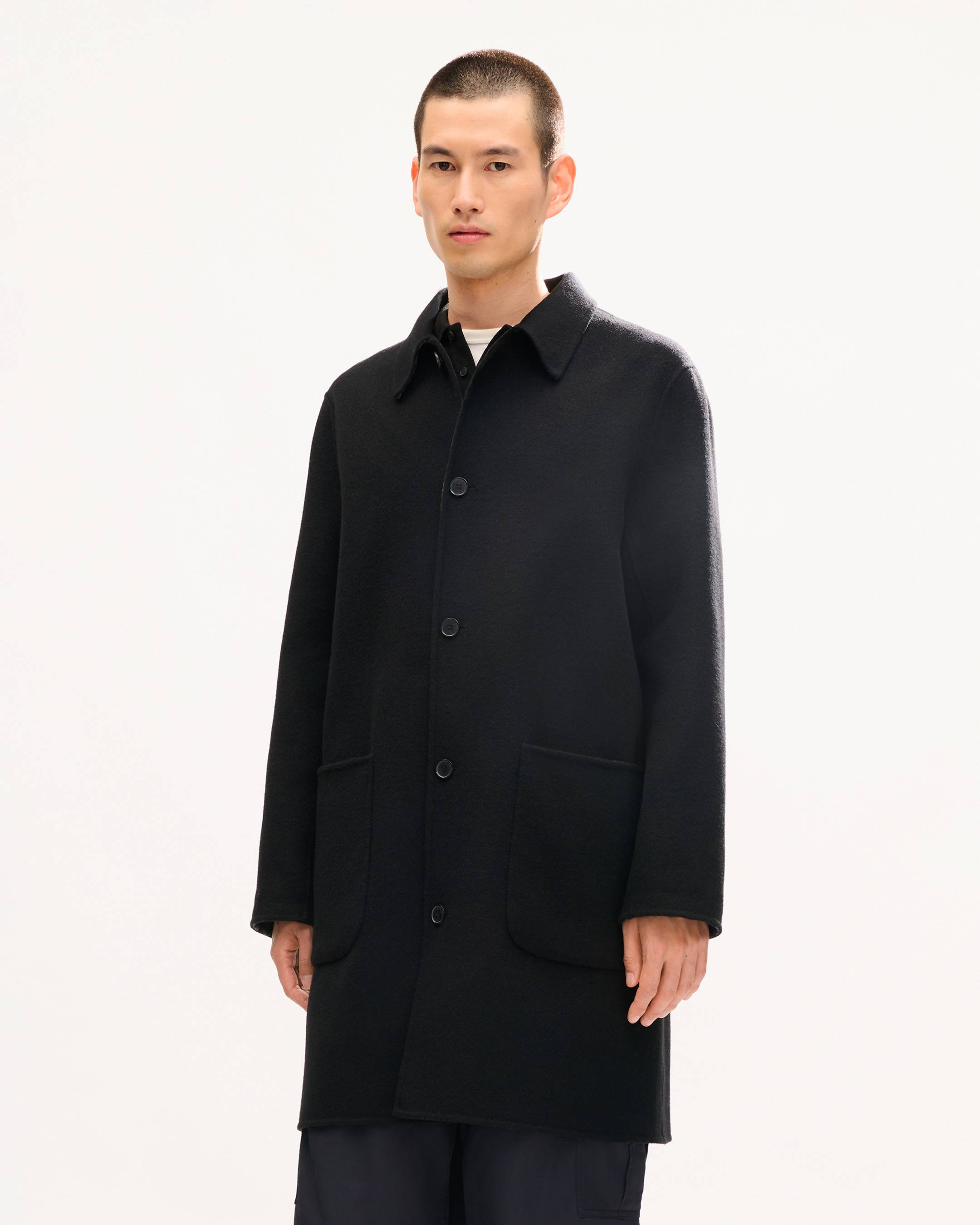 Veste r&eacute;versible 'Kenzogram' en laine m&eacute;lang&eacute;e
