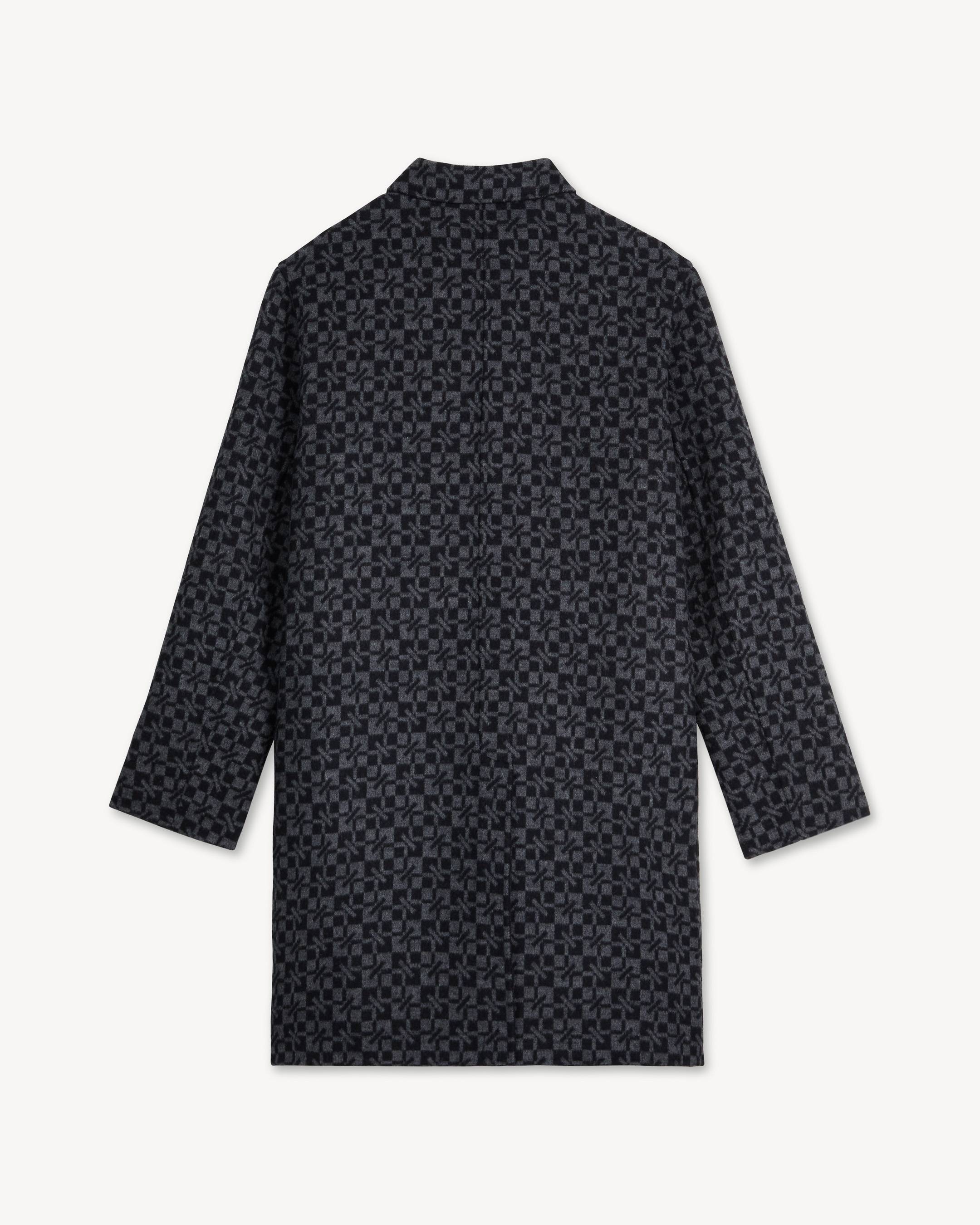 Veste r&eacute;versible 'Kenzogram' en laine m&eacute;lang&eacute;e
