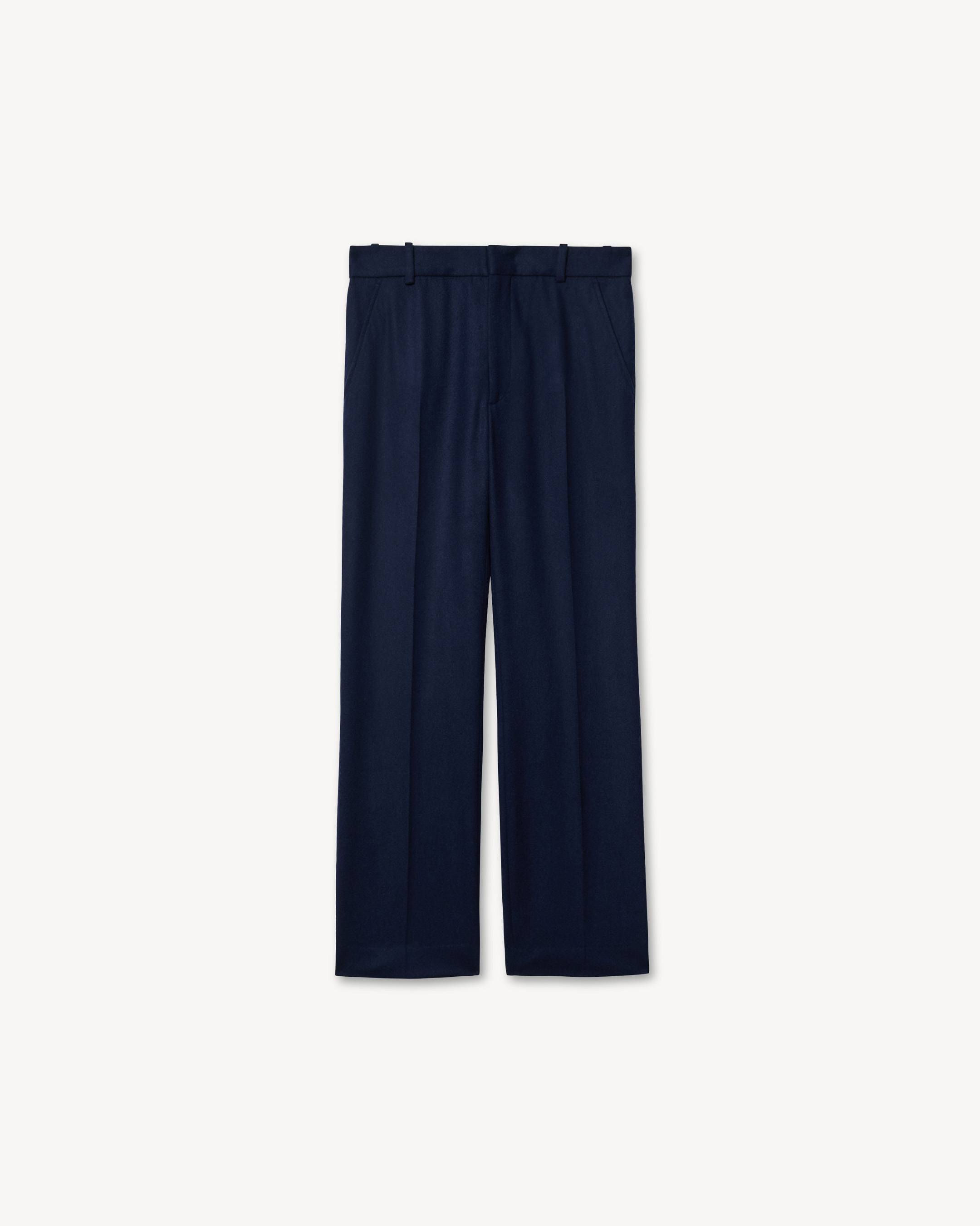 'KENZO Signature' straight tailored pants in mixed wool