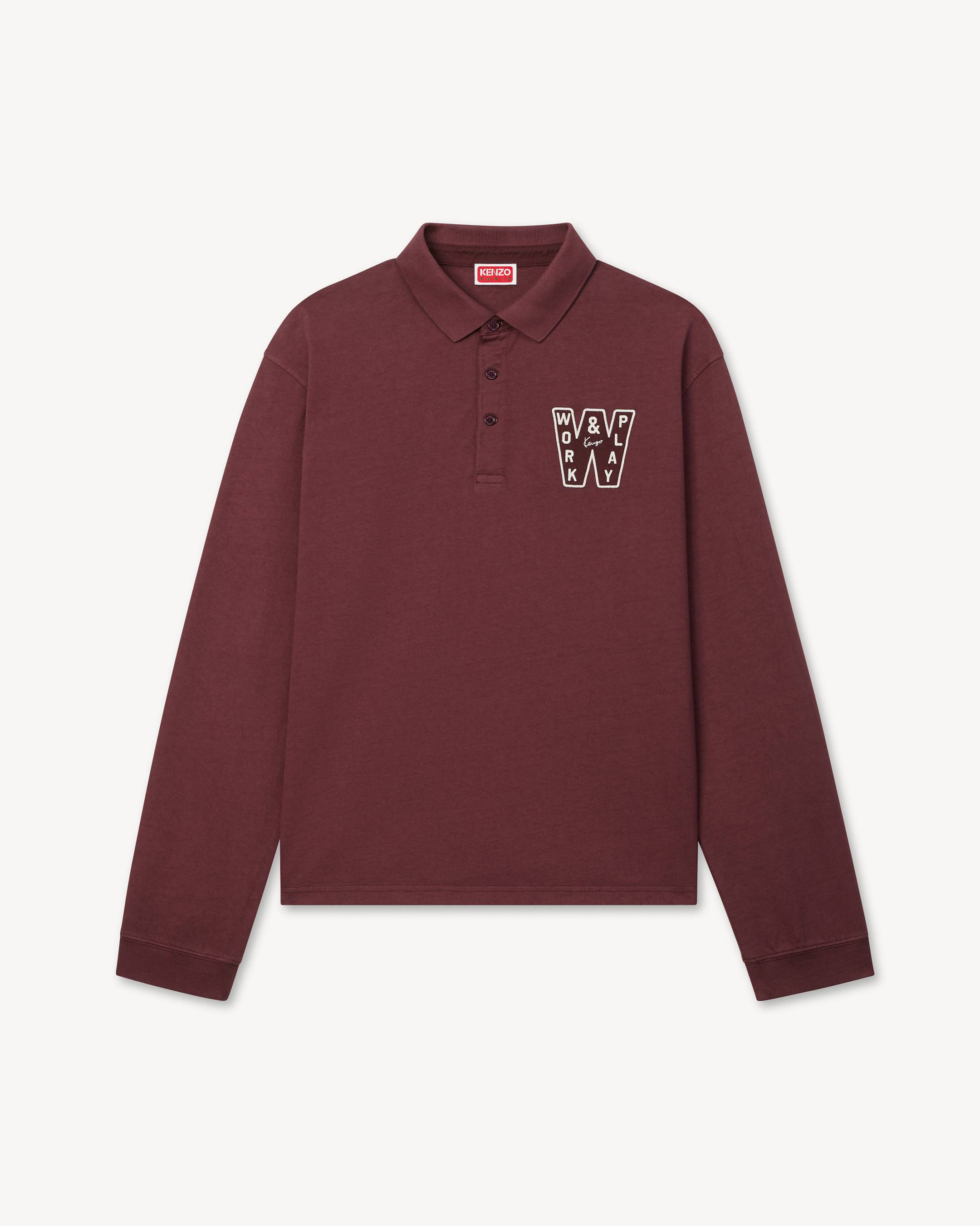 'KENZO Work And Play' preppy long sleeves polo in cotton