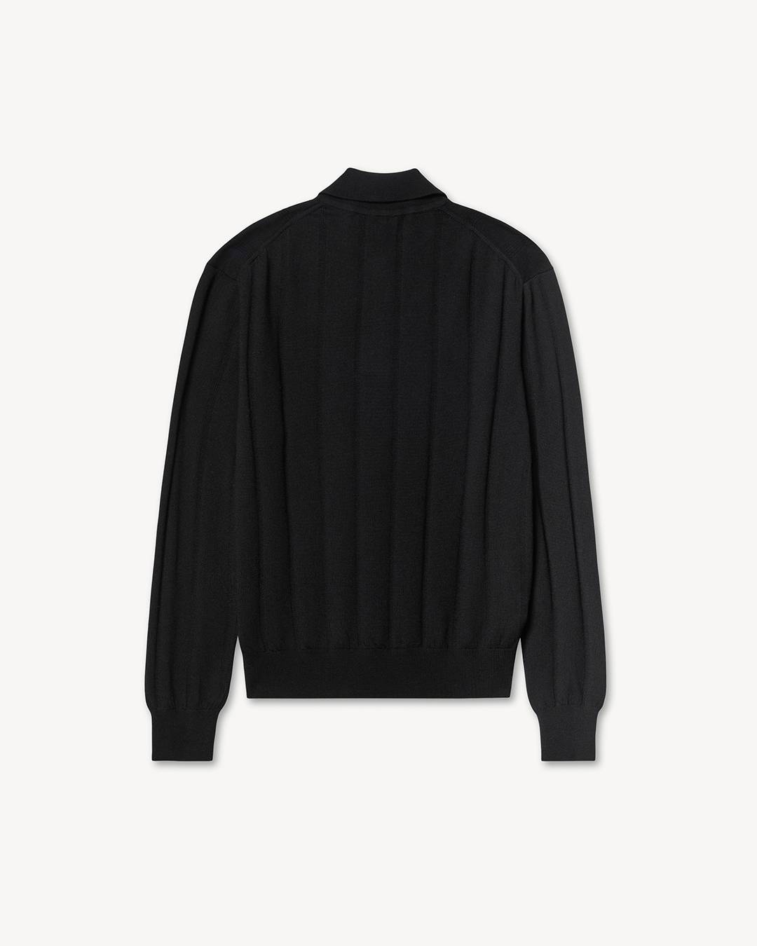Polo a maniche lunghe in lana merino 'KENZO Signature'