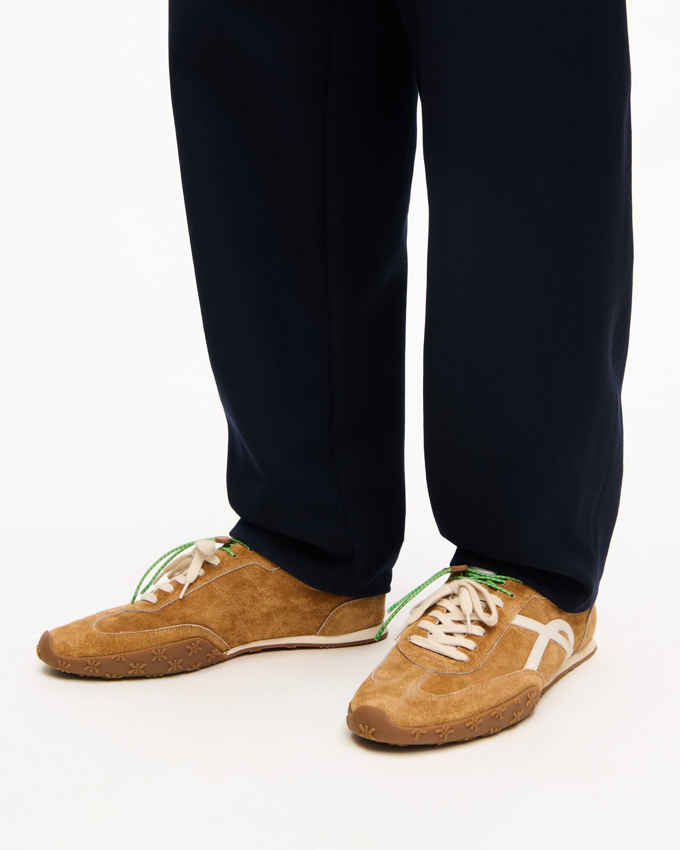 'Kenzorush' low top sneakers in hairy suede leather