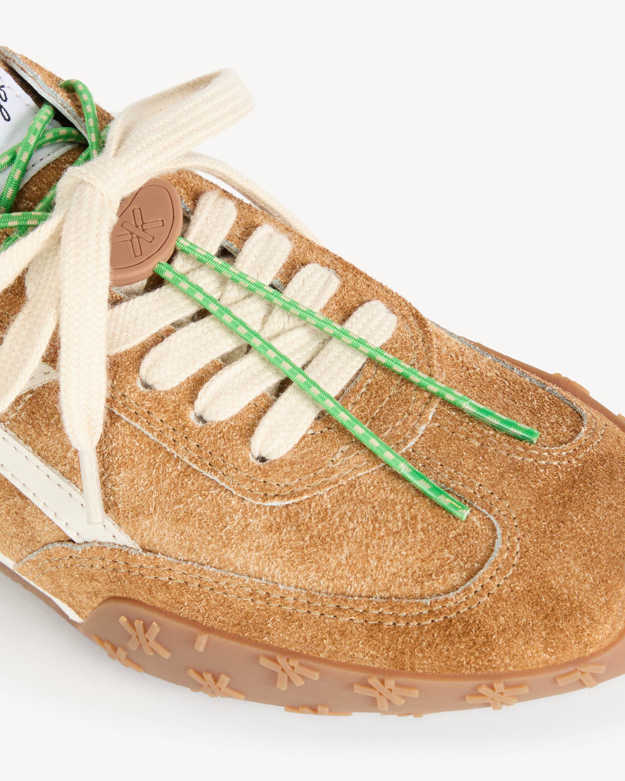 'Kenzorush' low top sneakers in hairy suede leather