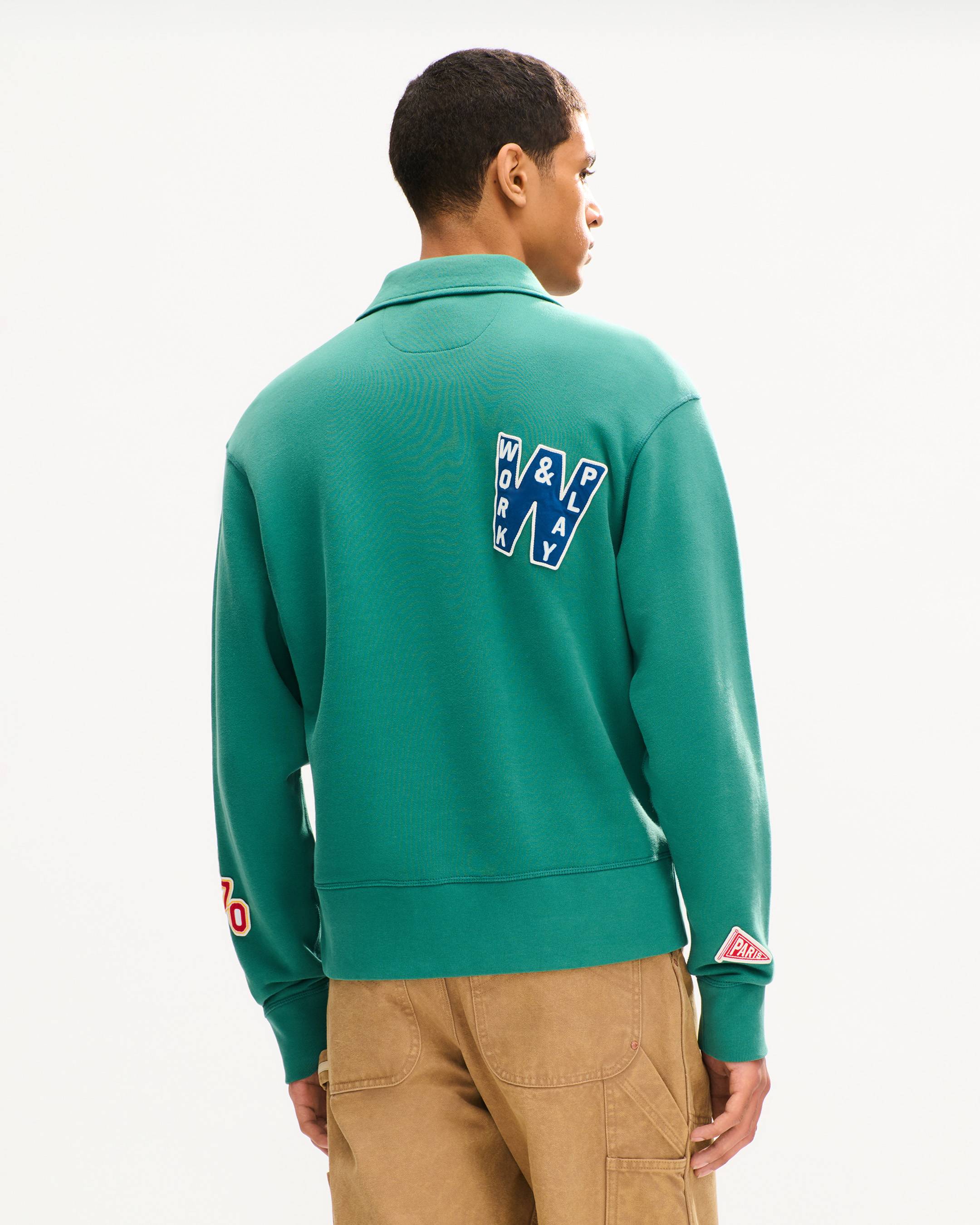 'KENZO Work And Play' quarter zip sweatshirt in cotton