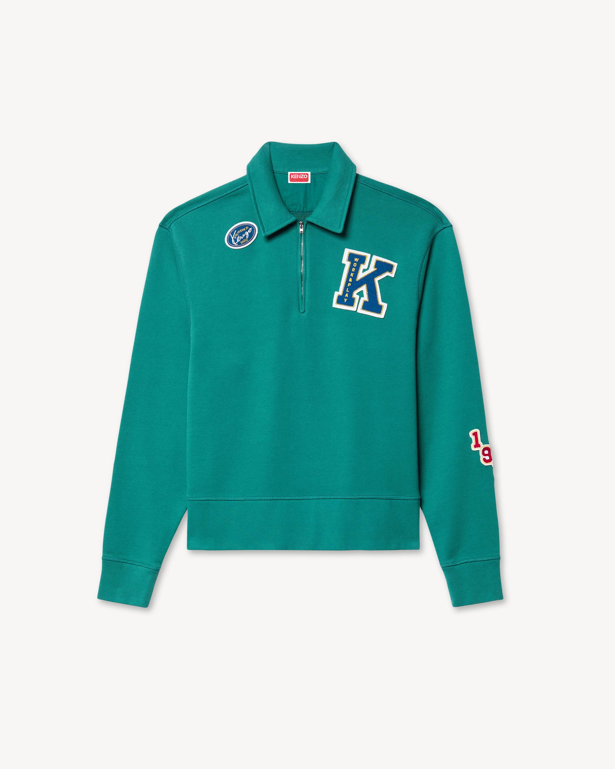 'KENZO Work And Play' quarter zip sweatshirt in cotton