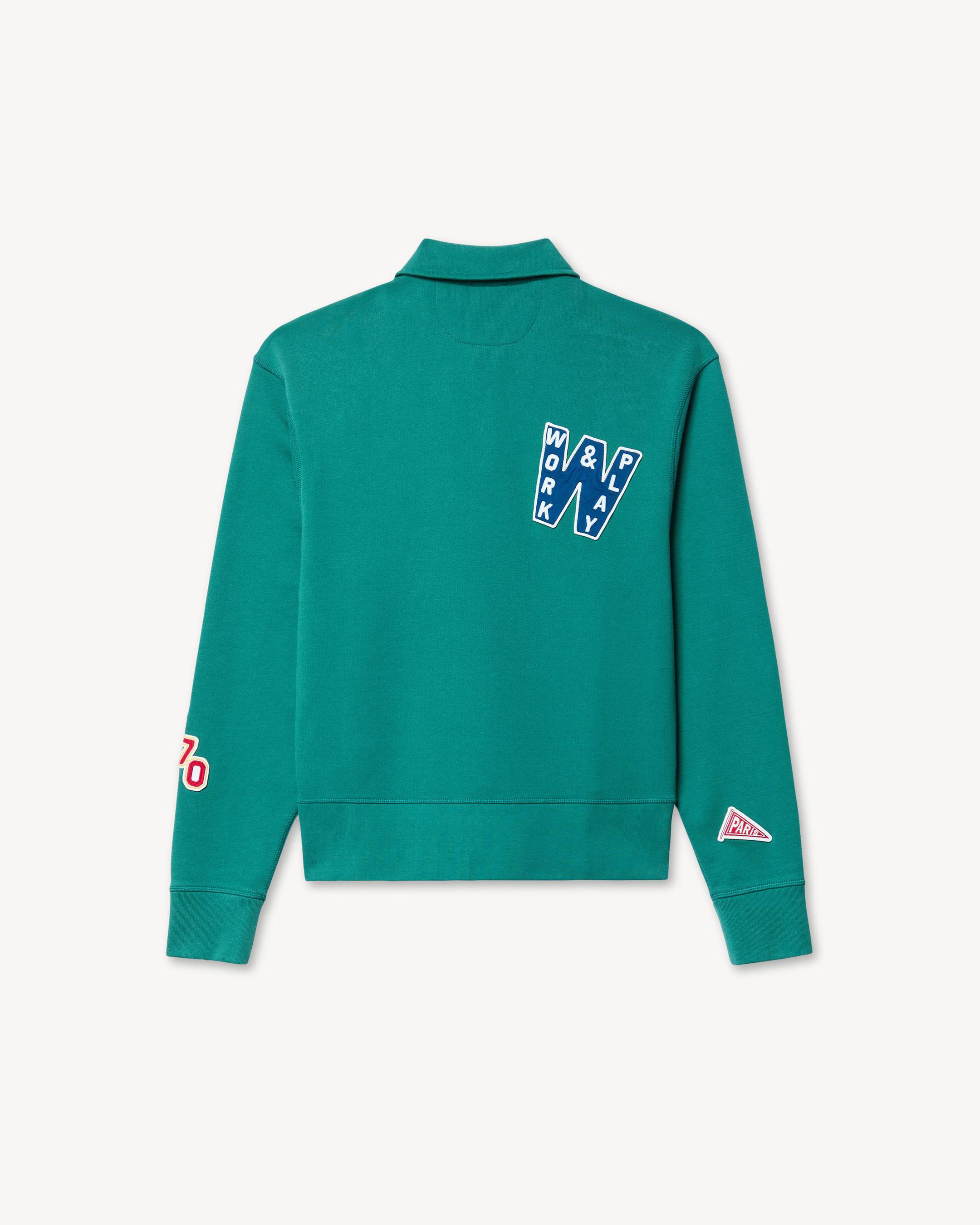 'KENZO Work And Play' quarter zip sweatshirt in cotton