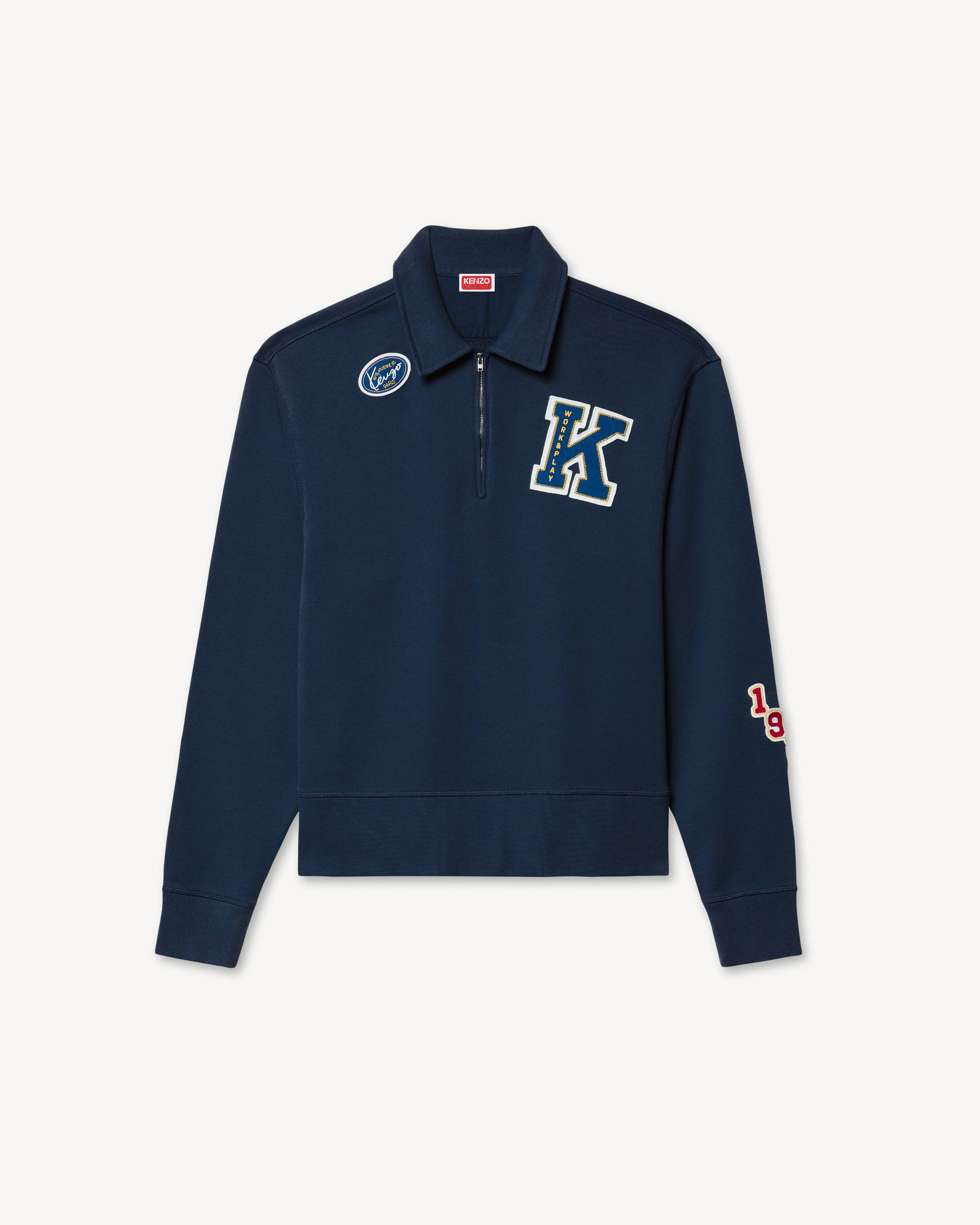 'KENZO Work And Play' quarter zip sweatshirt in cotton