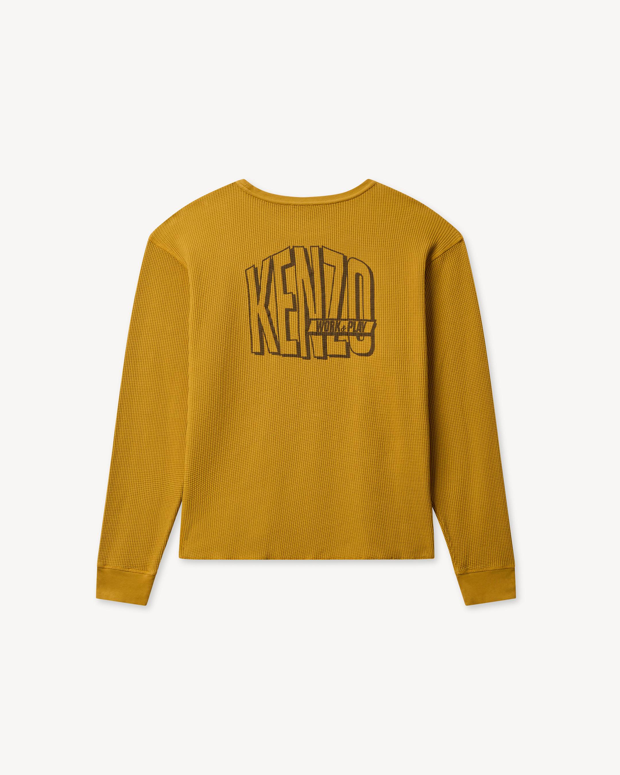 'KENZO Work And Play' waffle long sleeves T-shirt in cotton 