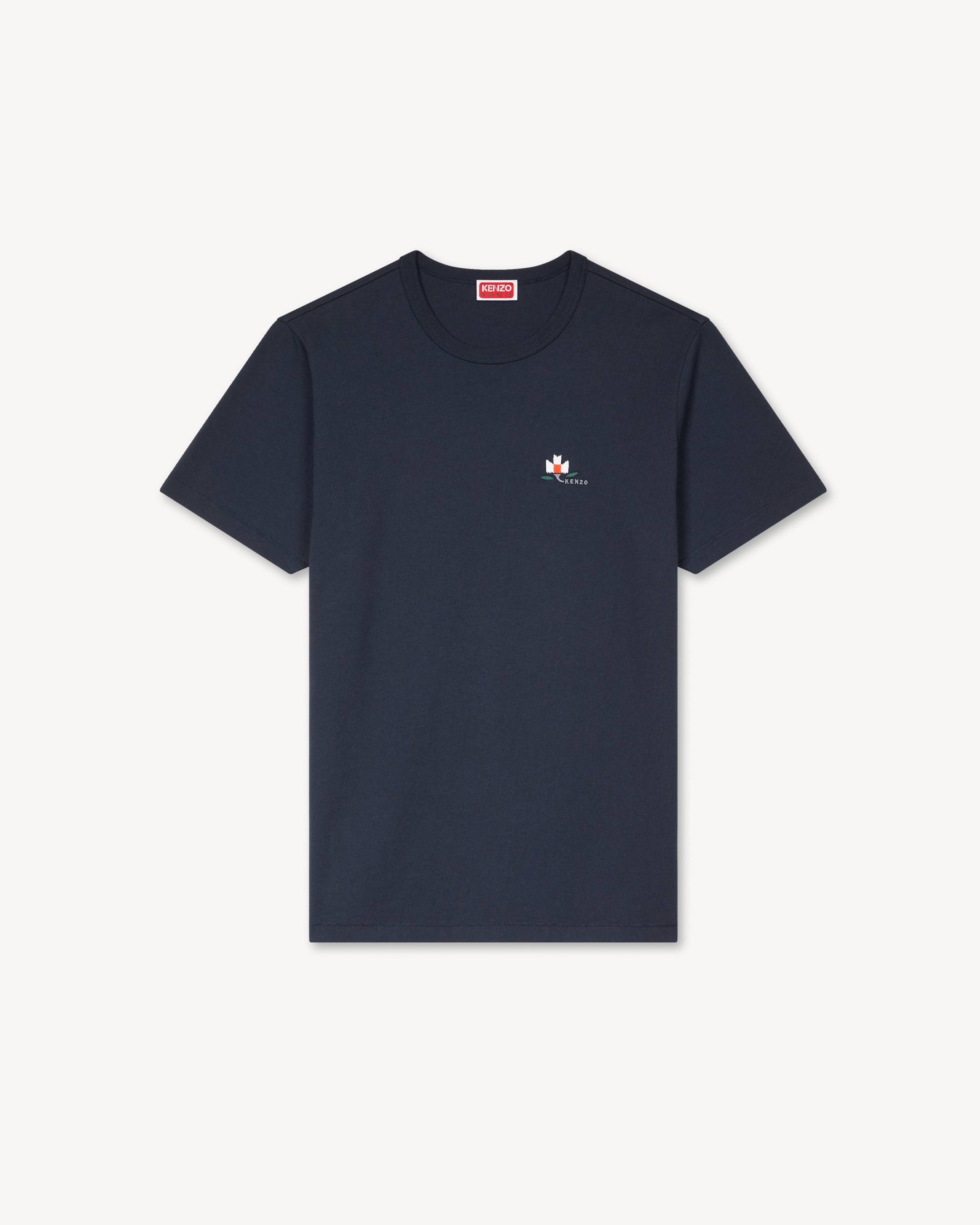 T-shirt ajust&eacute; brod&eacute; 'KENZO Ikat Flower' en coton