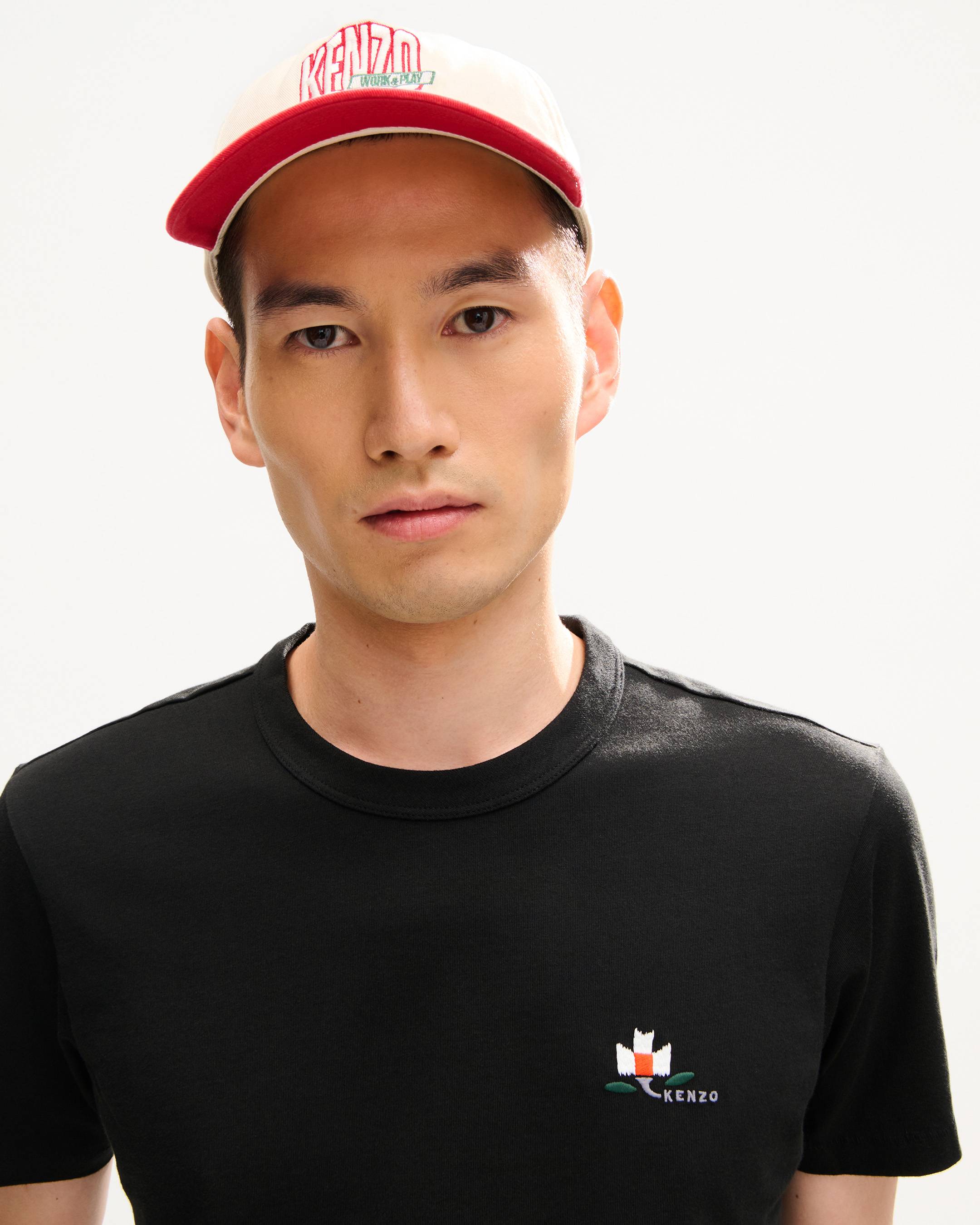 T-shirt slim fit in cotone ricamata 'KENZO Ikat Flower'