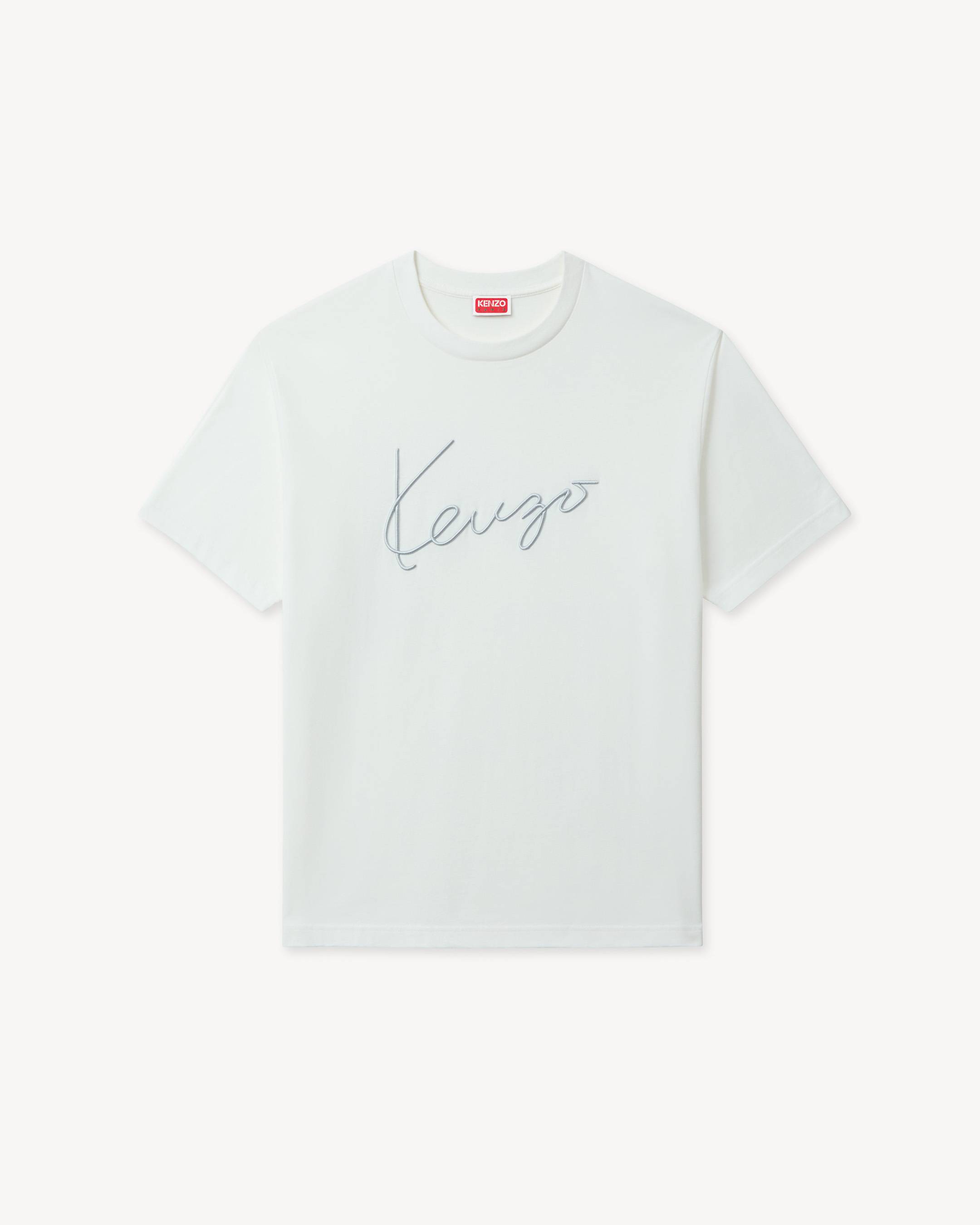 T-shirt brod&eacute; 'KENZO Signature' en coton