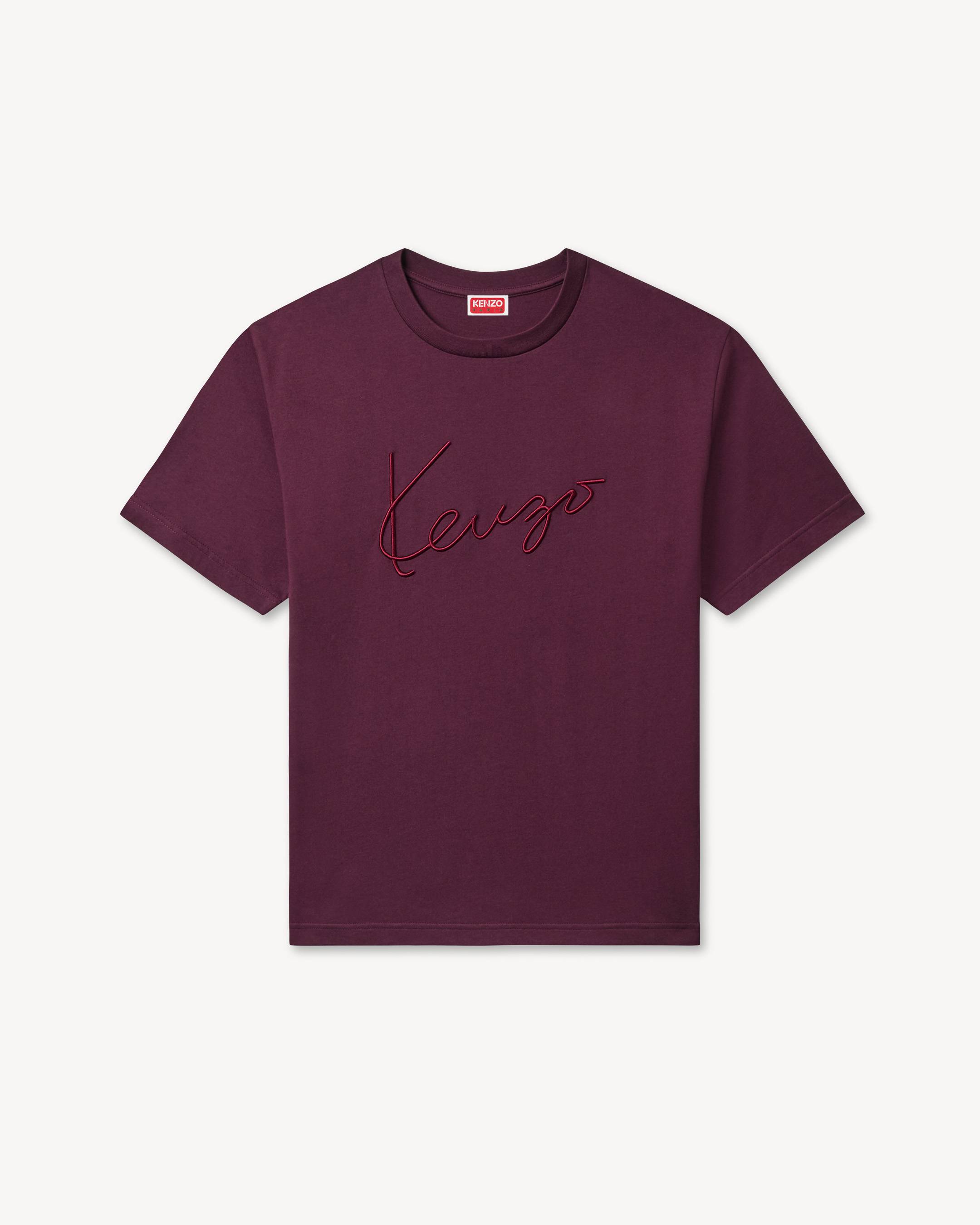 'KENZO Signature' embroidered T-shirt in cotton