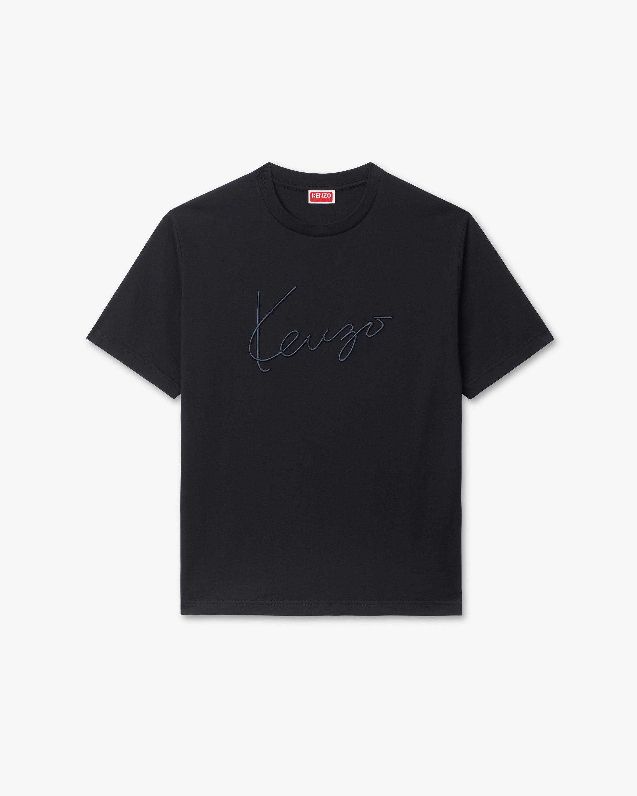 'KENZO Signature' embroidered T-shirt in cotton