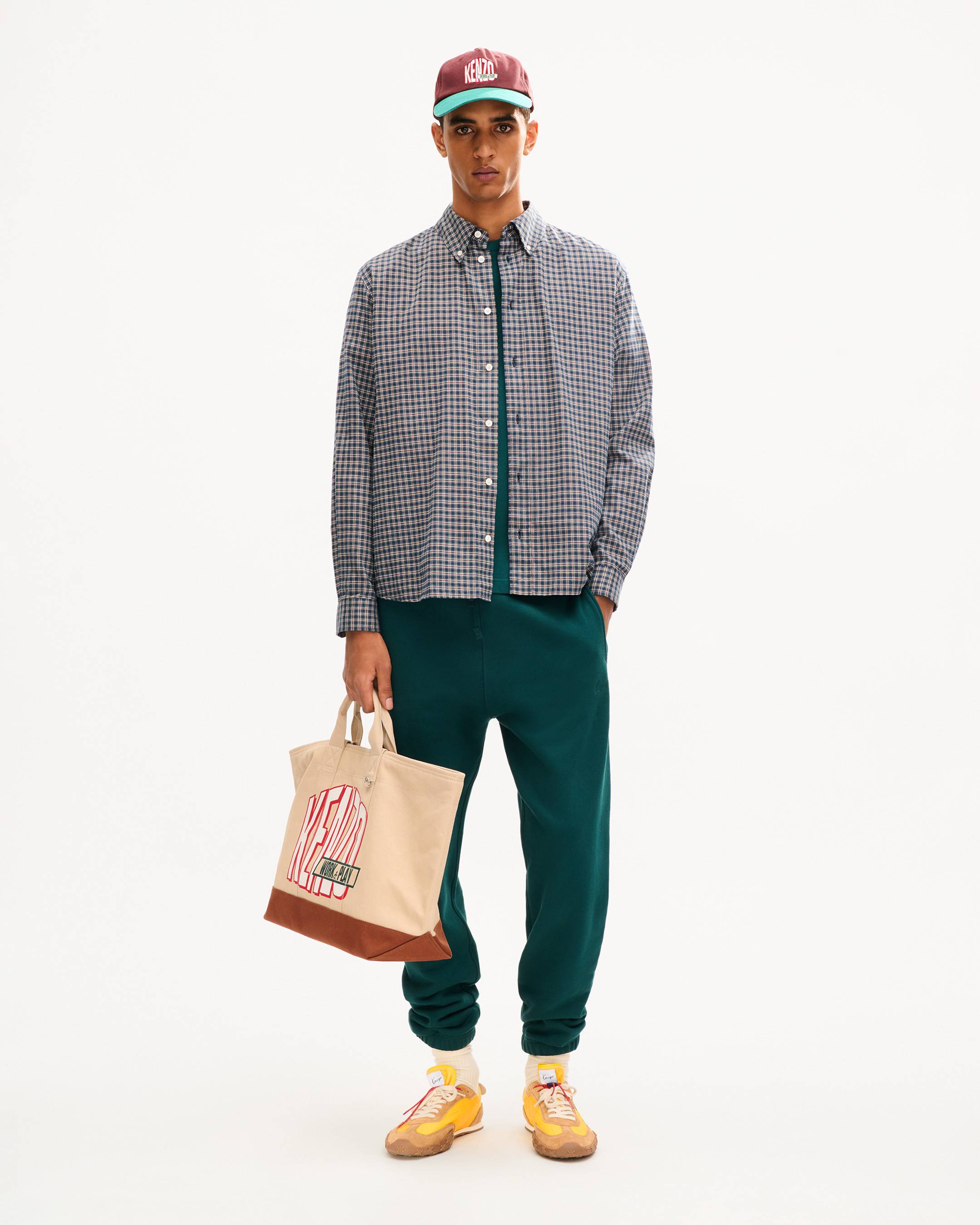 T-shirt in cotone ricamata 'KENZO Signature'