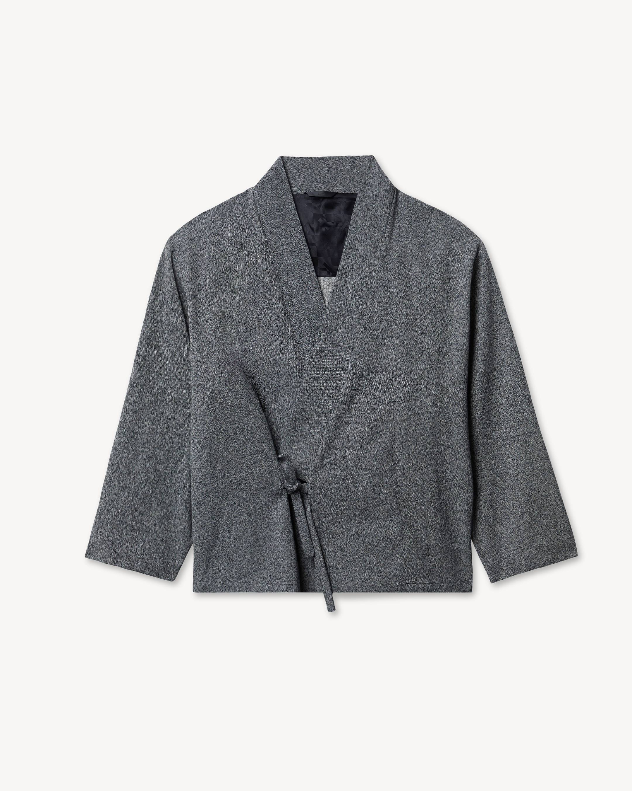 'KENZO Signature' kimono jacket in cotton and virgin wool