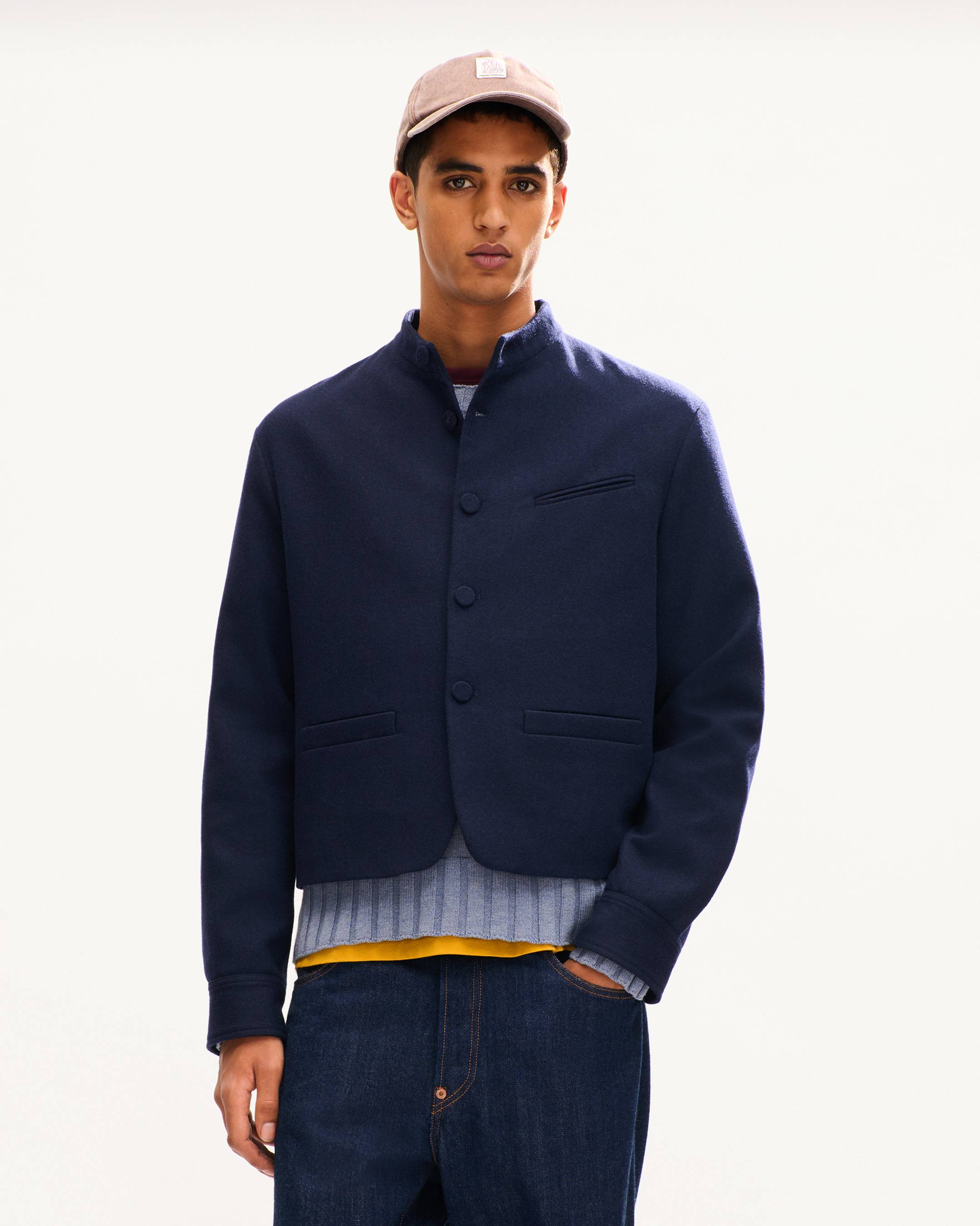 'KENZO Signature' officer jacket in mixed wool